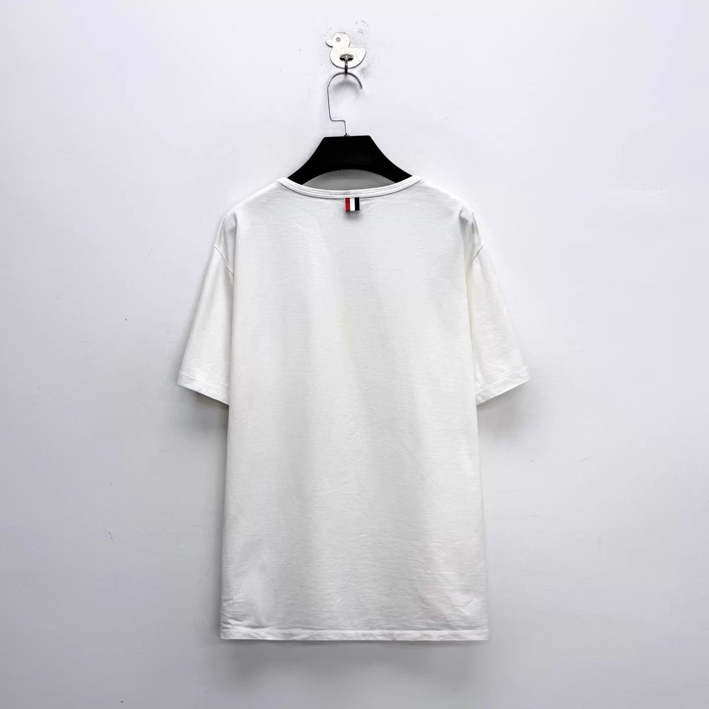 Thom Browne Thom Browne White Color Block Patch Pocket Polo Unisex 3 Size US L / EU 52-54 / 3 - 2 Thumbnail