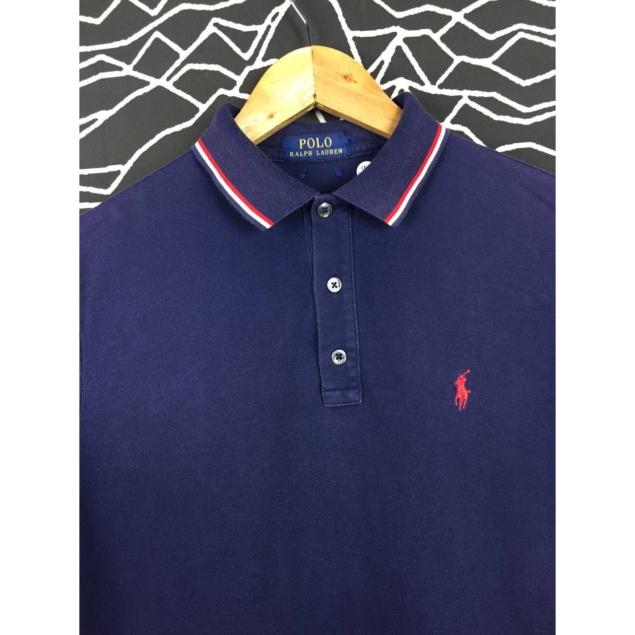 Polo Ralph Lauren × Vintage Vtg Polo Ralph Lauren Small Logo Tipped Polo Tee Size US S / EU 44-46 / 1 - 4 Thumbnail