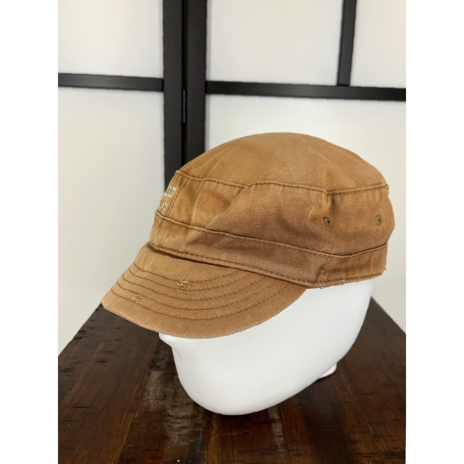 Vintage VINTAGE Cancun Mexico Army Hat Cap Strap Back One Size Beige Distressed Cotton Army Cap Unbranded Unisex Adults Size ONE SIZE - 4 Thumbnail