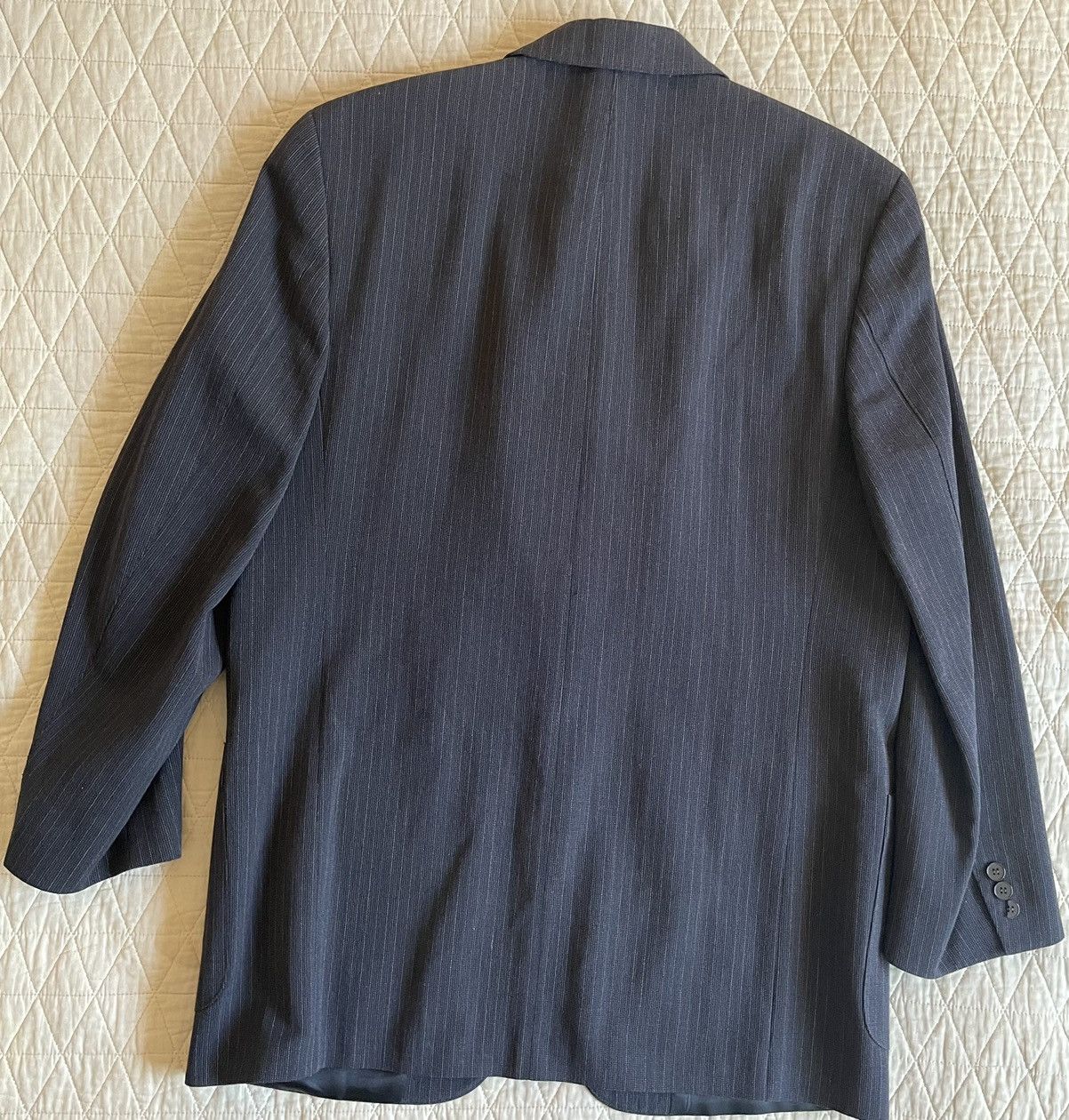 Calvin Klein Textured Beaded Stripe Patch Pocket Jacket Size 42R - 6 Thumbnail