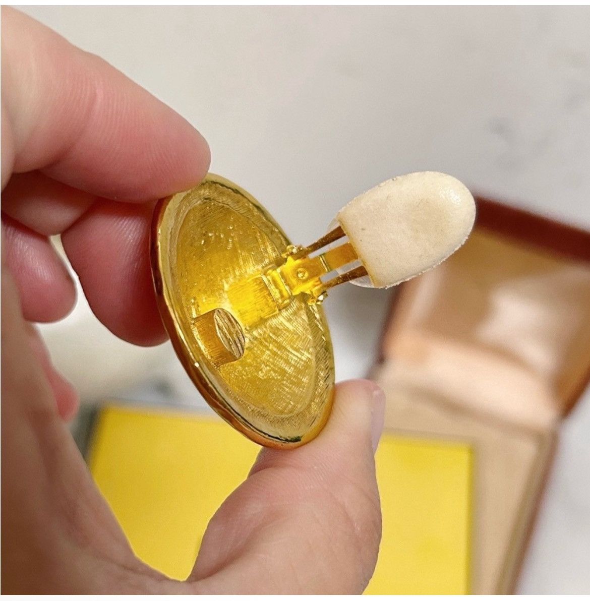 Fendi Authentic Fendi Rare Vintage 18kt G.P FF XL Clip on Earrings Size ONE SIZE - 9 Thumbnail
