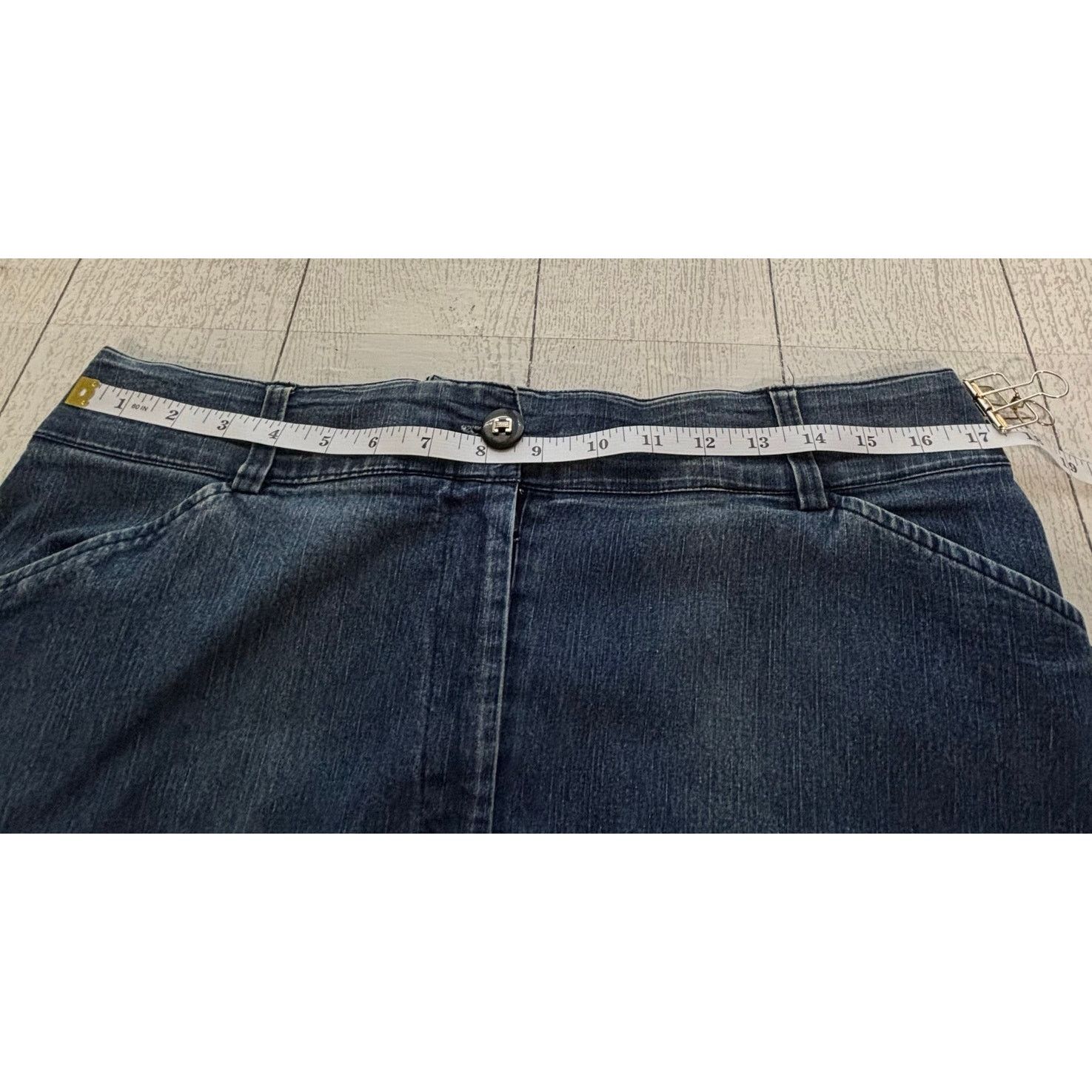 Other Kim Rogers Blue Denim Capri Pants Size 14 Size 36" / US 14 / IT 50 - 5 Thumbnail