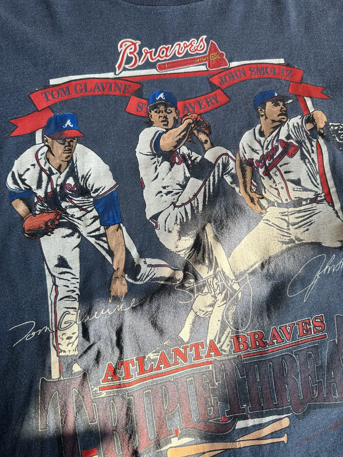Nutmeg Vintage Atlanta Braves Smotlz Glavine Avery Triple Threat Size US XL / EU 56 / 4 - 2 Thumbnail
