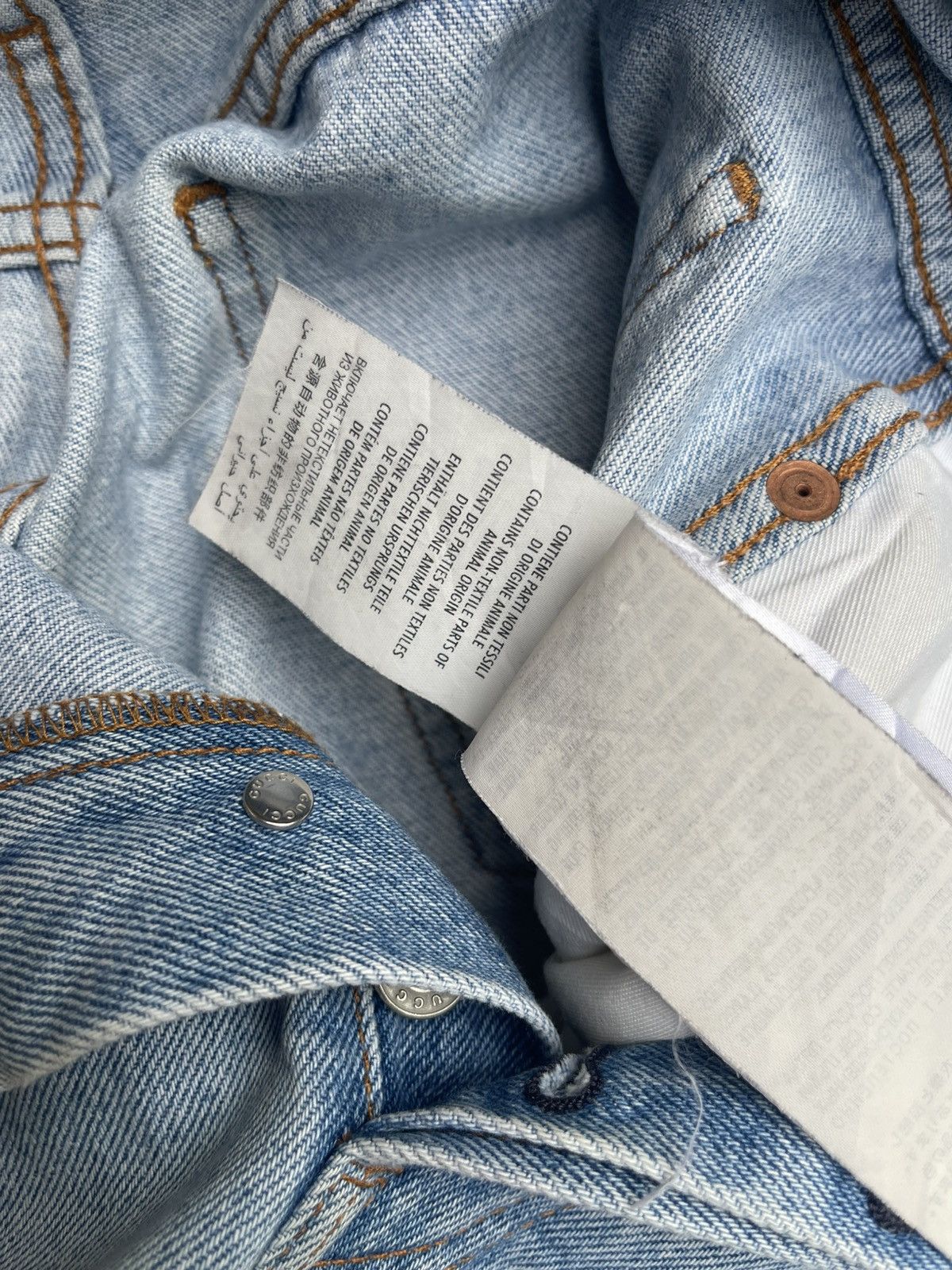 Gucci Gucci Vintage Made in Italy Light Wash Jeans With Web Cuff Size US 32 / EU 48 - 19 Thumbnail