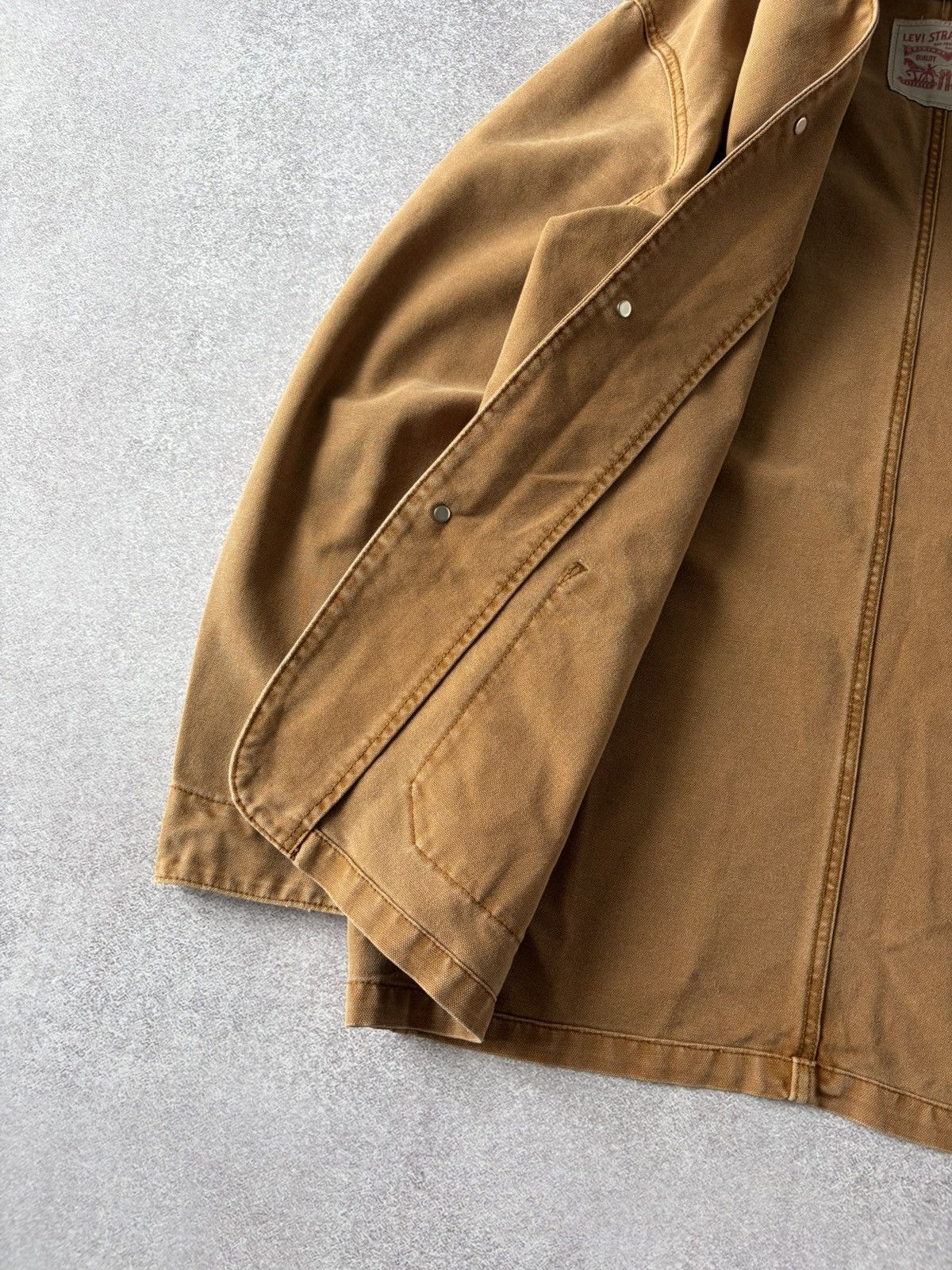 Levi's Levi's Engineers Chore Work Distressed Feded Canvas Jacket Size US L / EU 52-54 / 3 - 13 Thumbnail
