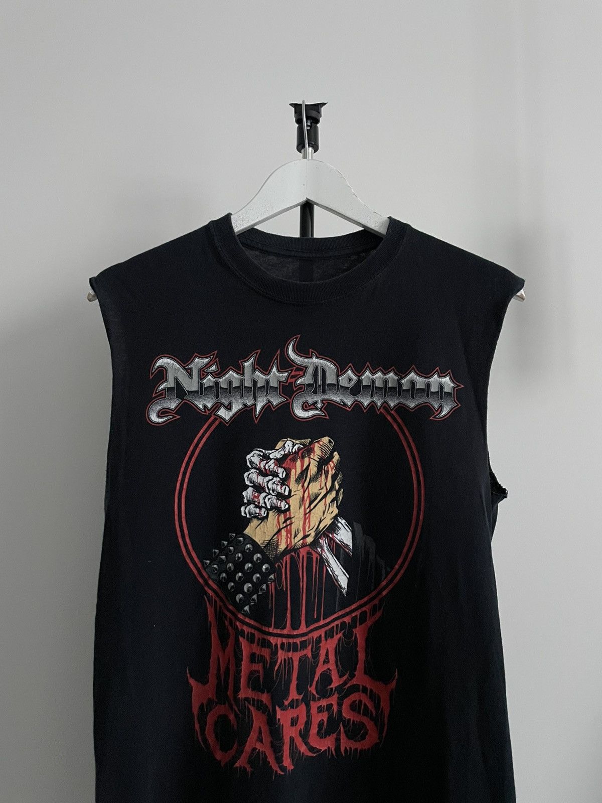 Band Tees Vintage Night Demon Metal Cares 00’s T-Shirt RARE Size US M / EU 48-50 / 2 - 2 Thumbnail