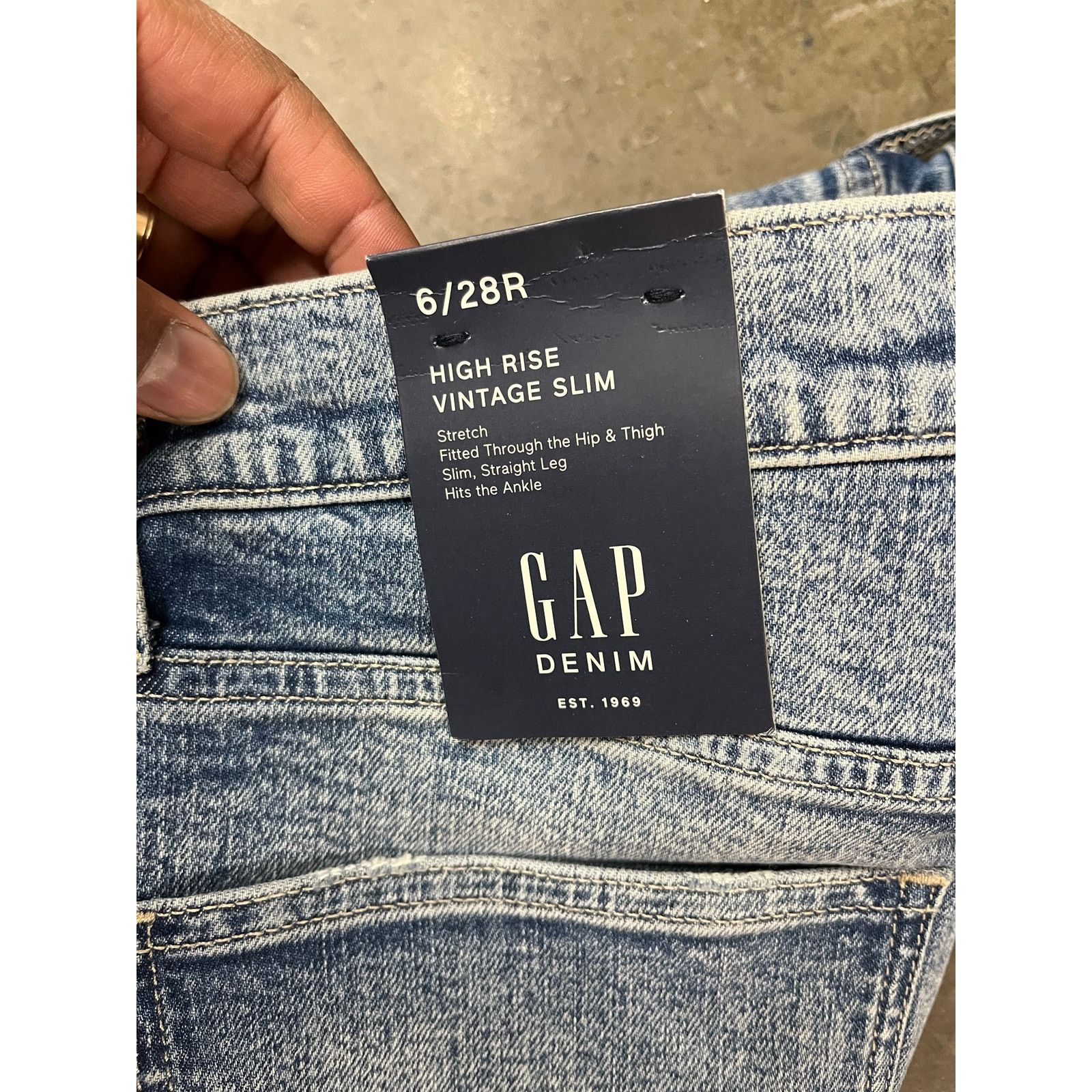 Gap Gap Women - High Rise Vintage Slim / 28R / NWT Size 28" / US 6 / IT 42 - 5 Thumbnail