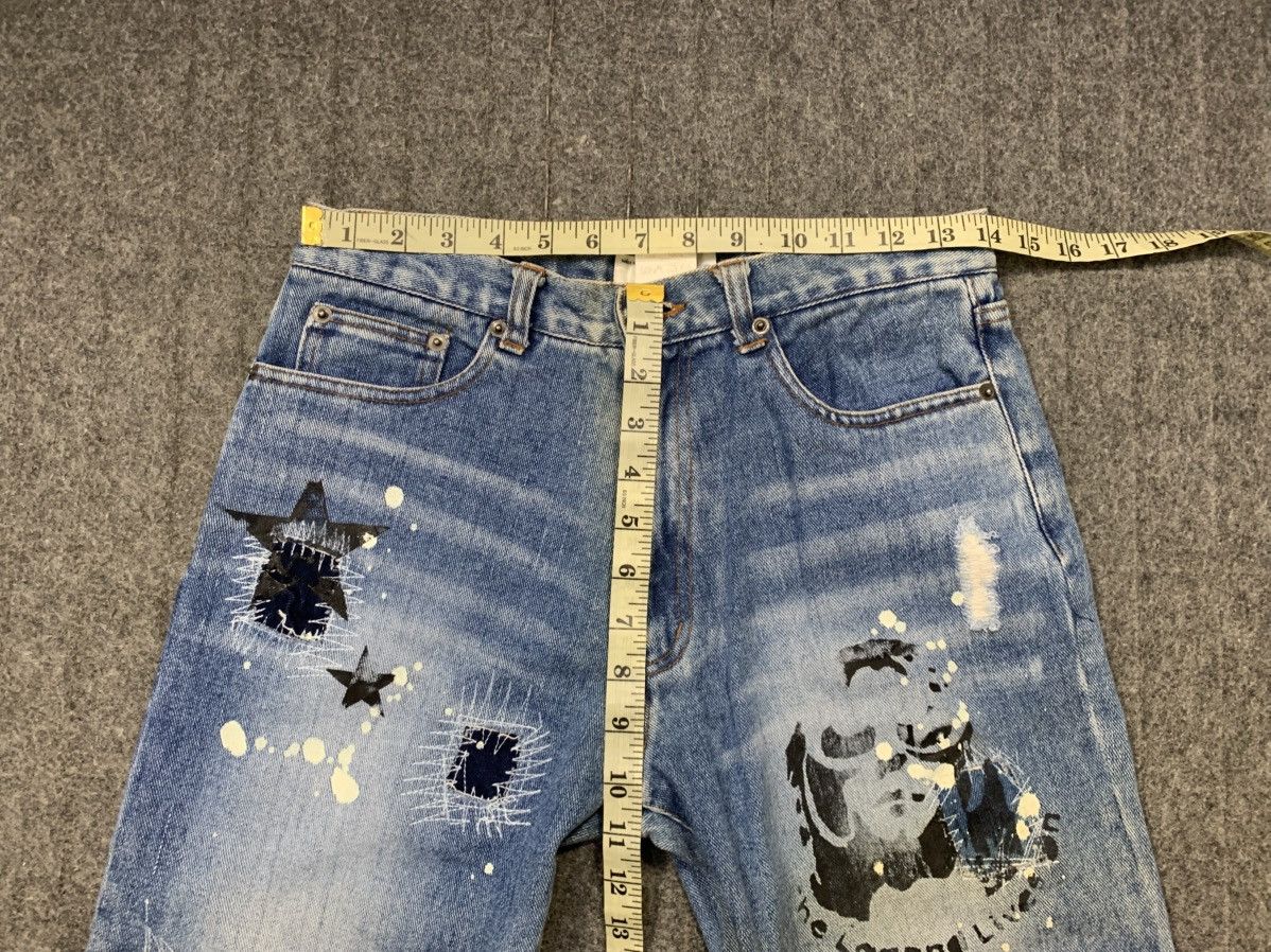 Japanese Brand Kurt Cobain Paint Splash Printed Jtu Classic Denim Jeans Size US 28 / EU 44 - 10 Thumbnail