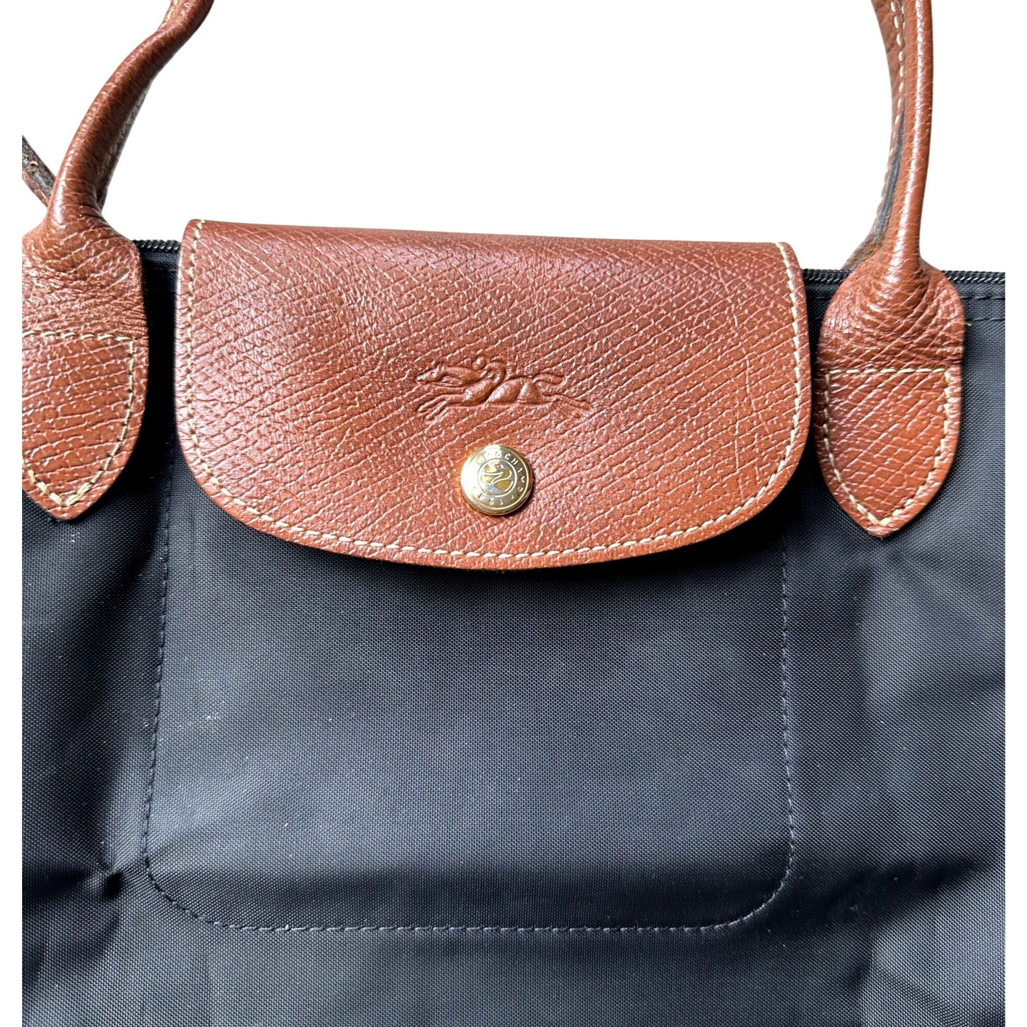 Longchamp Longchamp Le Pliage Shopping MODÈLE DÉPOSÉ Black w/ Brown Le Size ONE SIZE - 7 Thumbnail