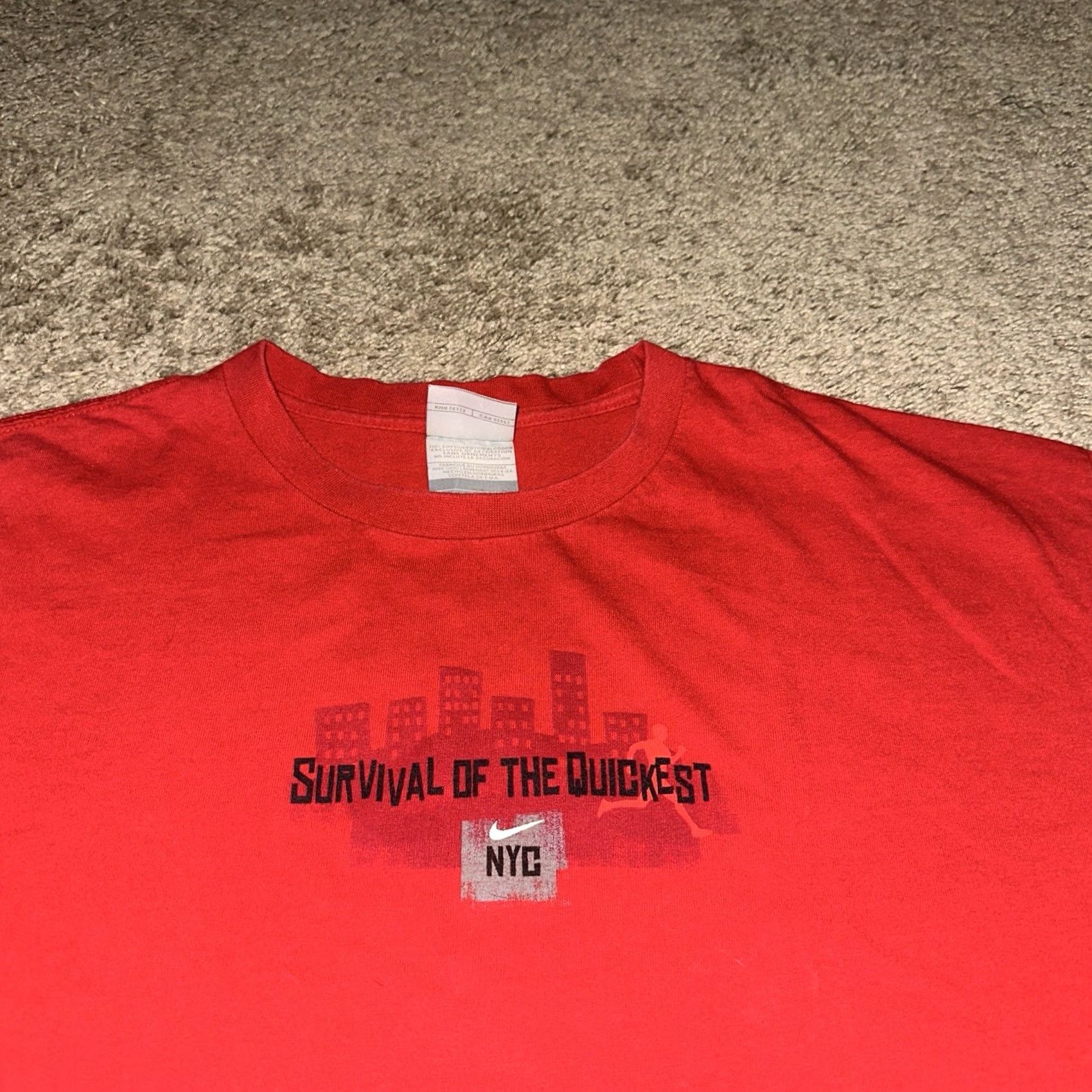 Nike VINTAGE Nike Shirt Mens XL Swoosh Cortez Grunge Graphic Print Red 90s Football T-Shirt Mens XL Bleed-free Logo All Seasons Easy Care Safe Ship Size US XL / EU 56 / 4 - 2 Thumbnail