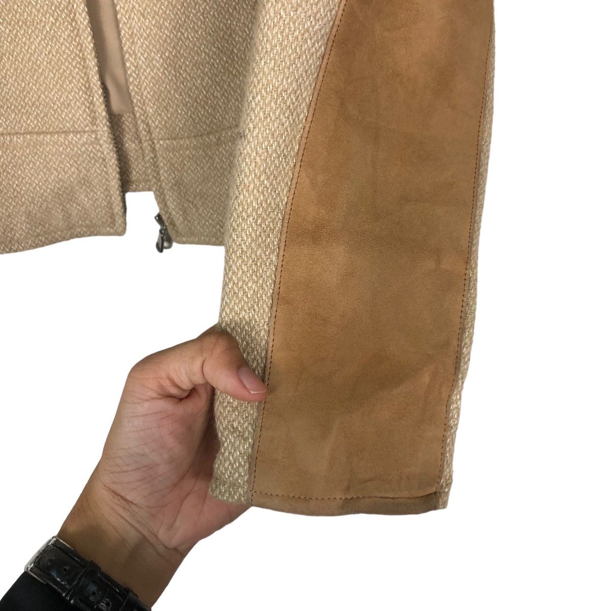 Japanese Brand Green Label Ralph Lauren Cropped Biker Jacket Leather Parts Size US XXS / EU 40 - 15 Thumbnail