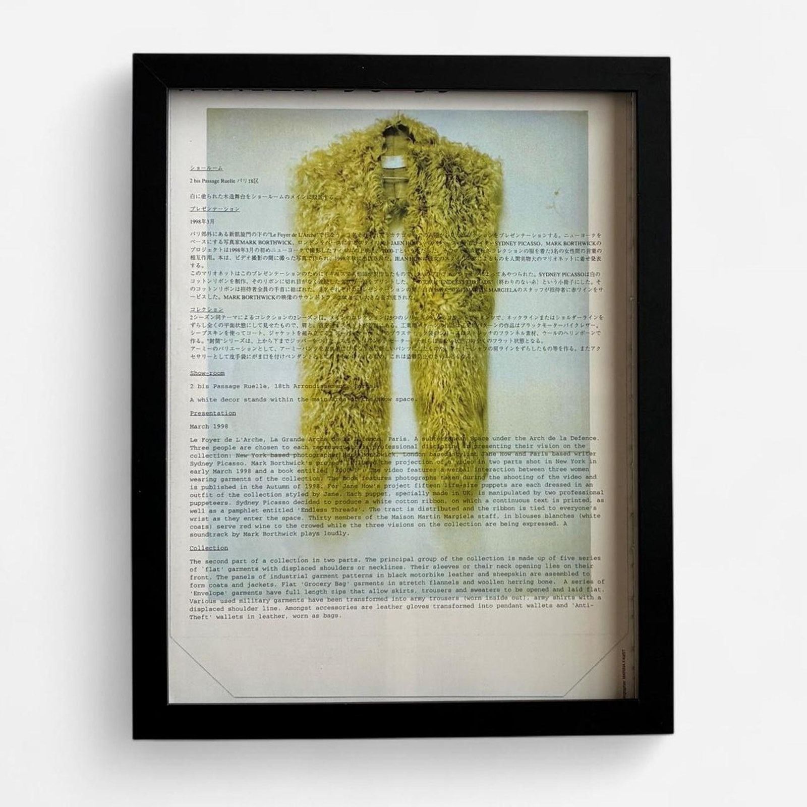 Japanese Brand × Maison Margiela × Vintage Maison Margiela Archive Fashion photo framed 9x11 Size ONE SIZE - 1 Thumbnail