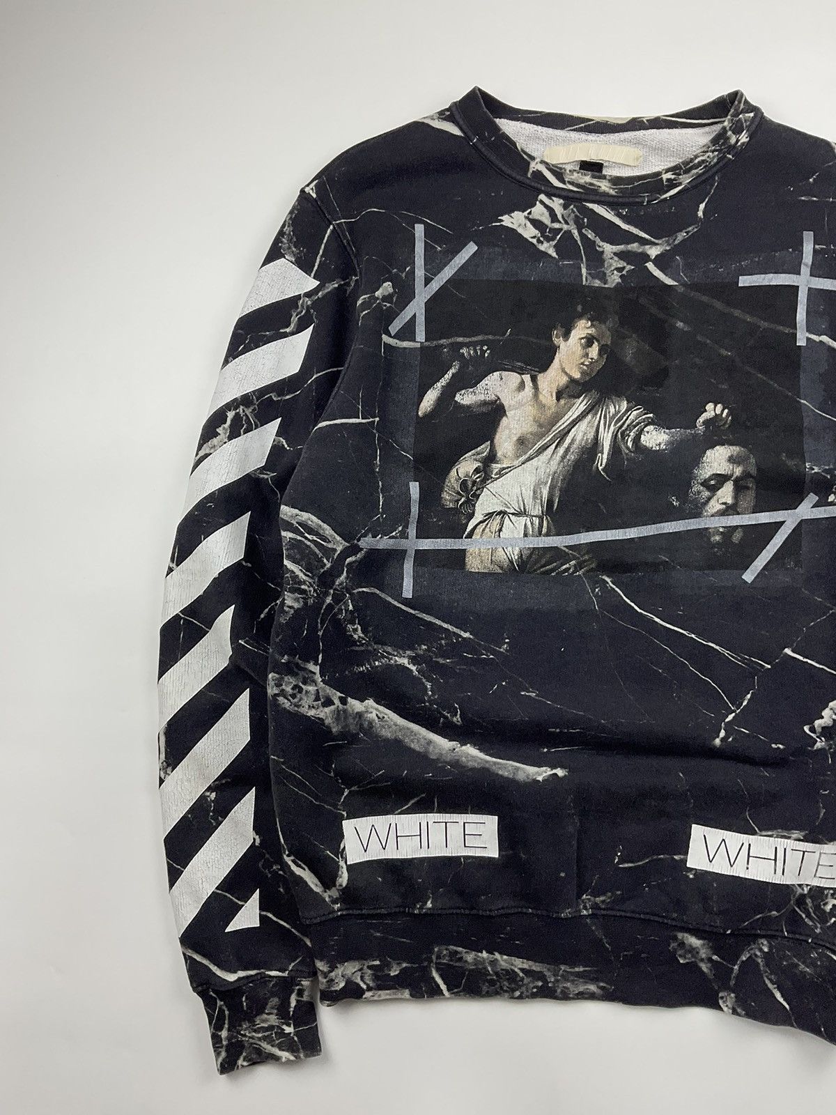 Off White Caravaggio Marble Sweatshirt