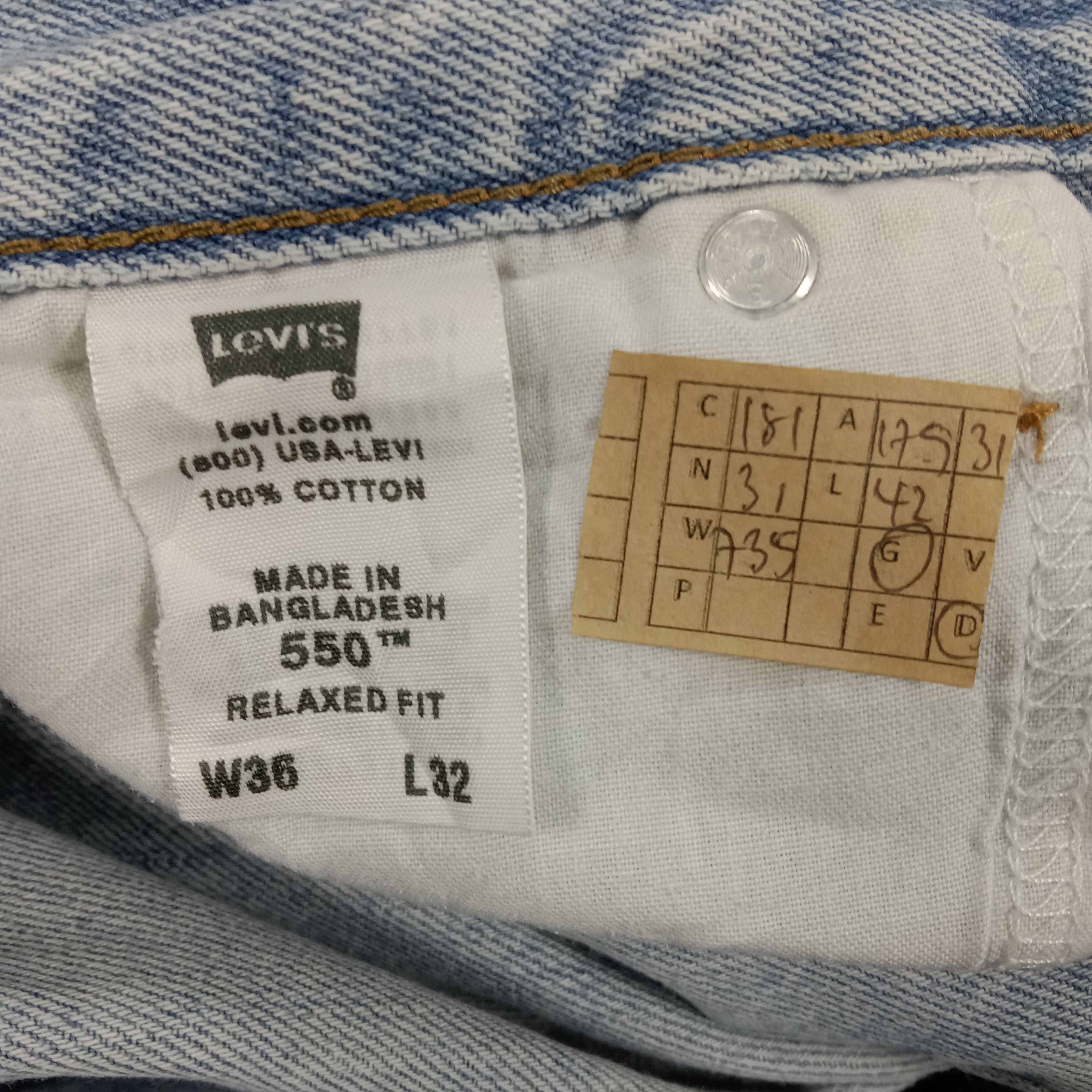 Levi's × Vintage Levi's 550 American Distressed Denim Jeans Size US 35 - 14 Thumbnail