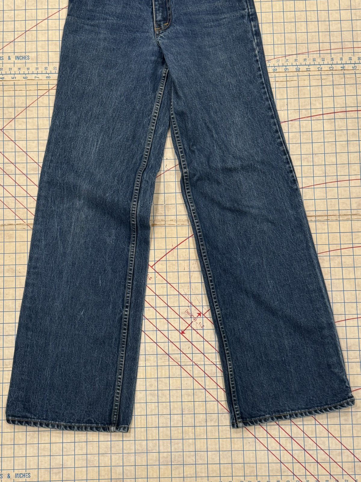 Vintage Vintage Seafarer 70’s Flair Wide Leg Jeans tagged 29 Blue Size US 29 - 4 Thumbnail
