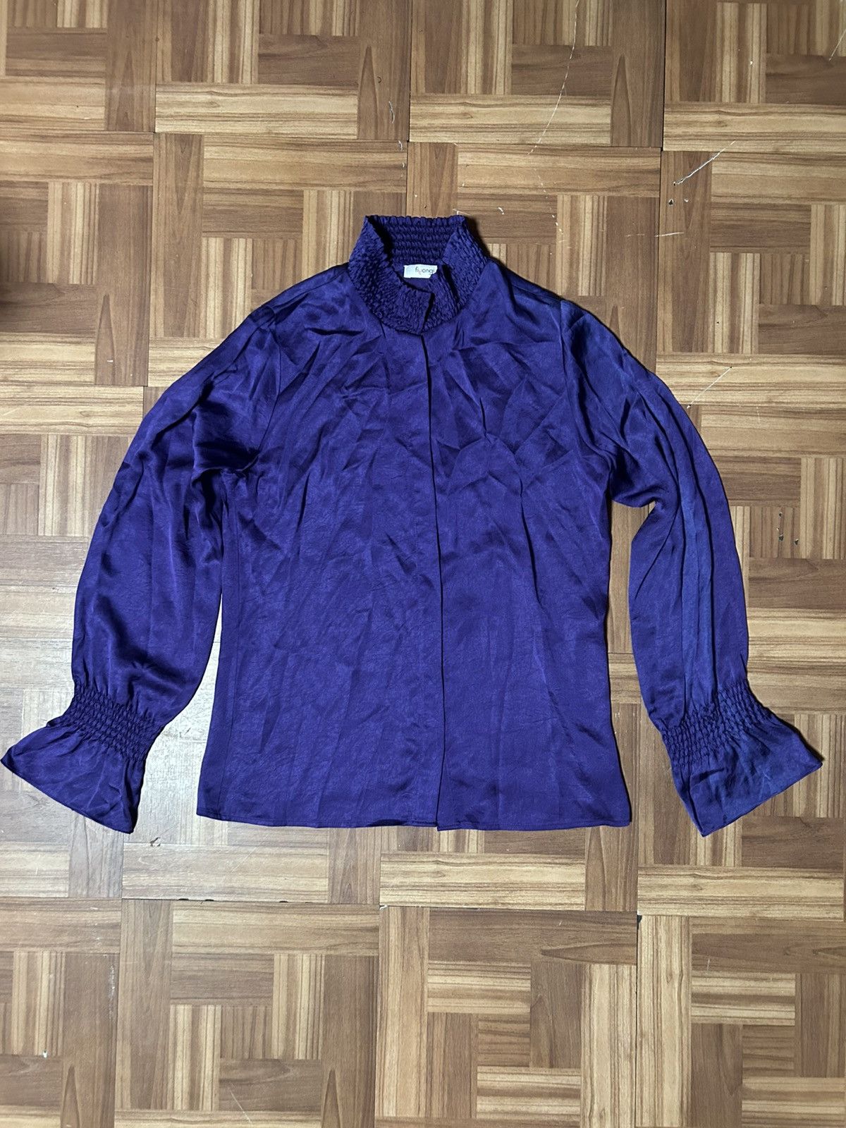 Versace × Vintage Vintage Silk Purple Button up shirt Size US M / EU 48-50 / 2 - 1 Thumbnail