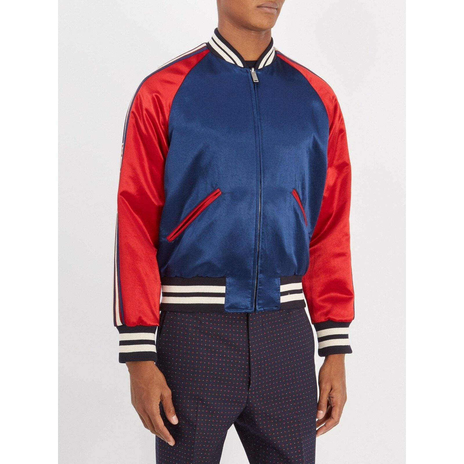 Gucci Gucci Silk Acetate Reversible Bomber Souvenir Jacket 48 Size US M / EU 48-50 / 2 - 3 Thumbnail