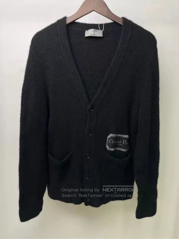 Dior Dior New Logo Embroidered Cashmere Cardigan. Size L / US 10 / IT 46 - 1 Thumbnail