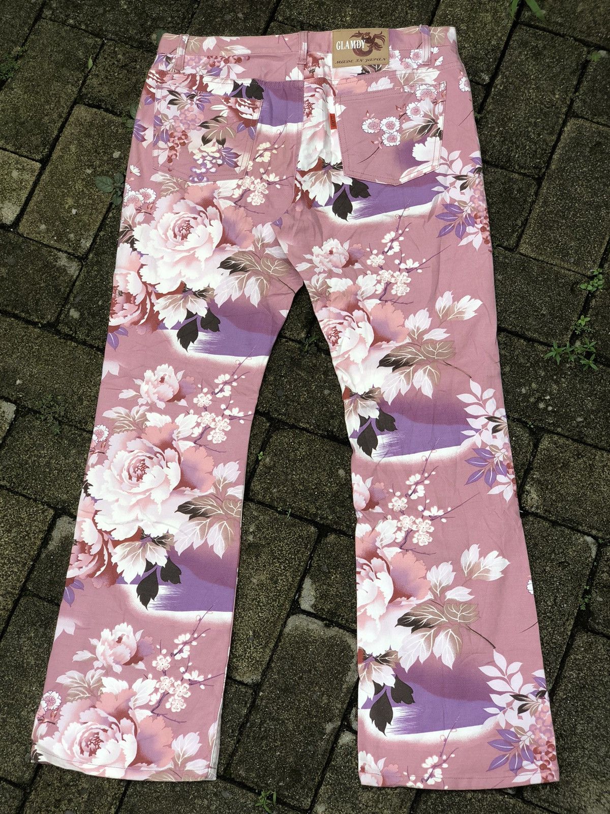 Other 💸NEED GONE💸 Glamdy Flower Printed Flared Denim Pants Size US 32 / EU 48 - 2 Thumbnail