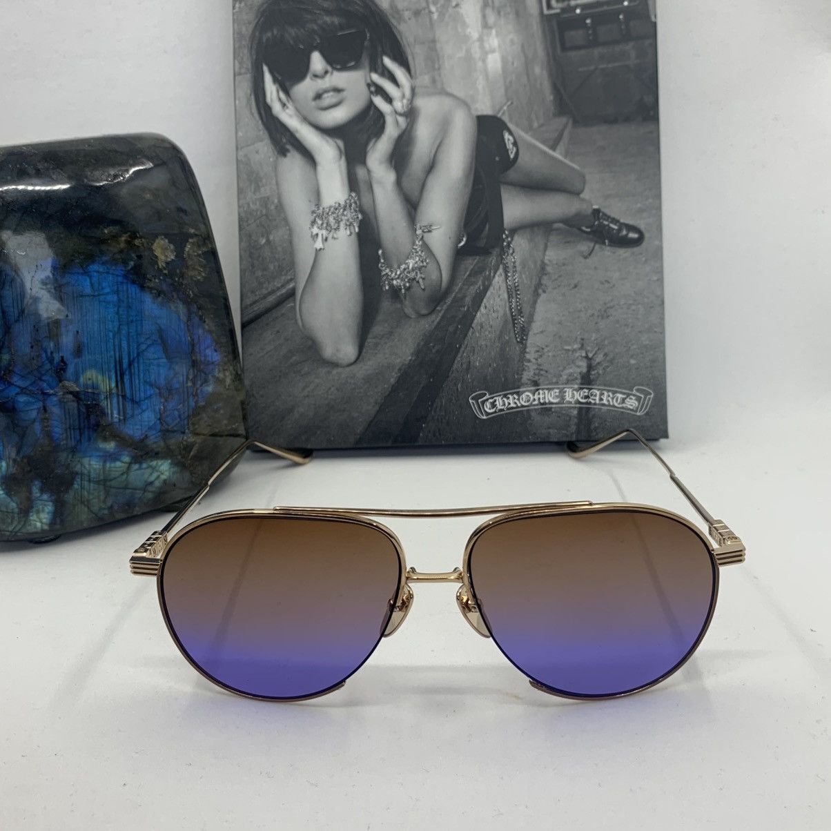 Chrome Hearts Chrome Hearts Steppin' Blu Sunglasses | Grailed