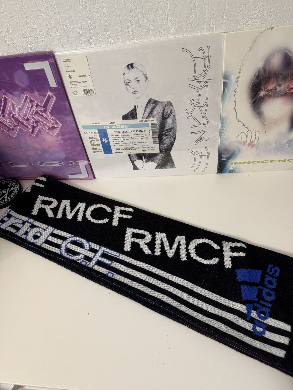 Adidas Real Madrid RMCF Adidas Fans Scarf Black Retro Size ONE SIZE - 6 Thumbnail