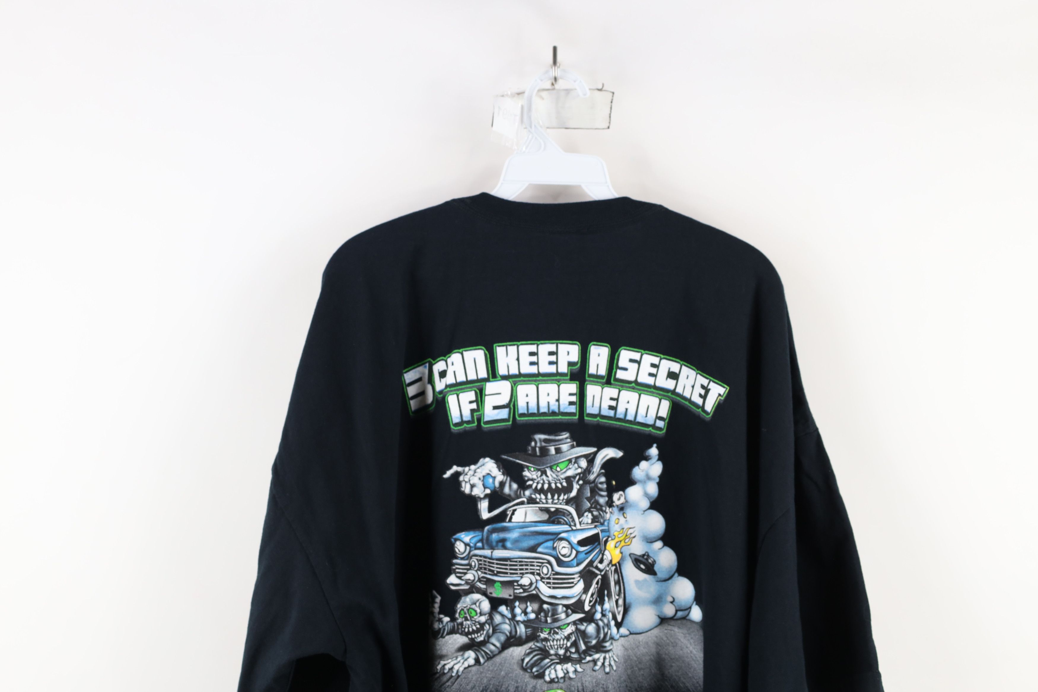 Vintage Vintage Y2K Mafia Motorsports Tribal Racing Skull T-Shirt Size US XXL / EU 58 / 5 - 12 Thumbnail