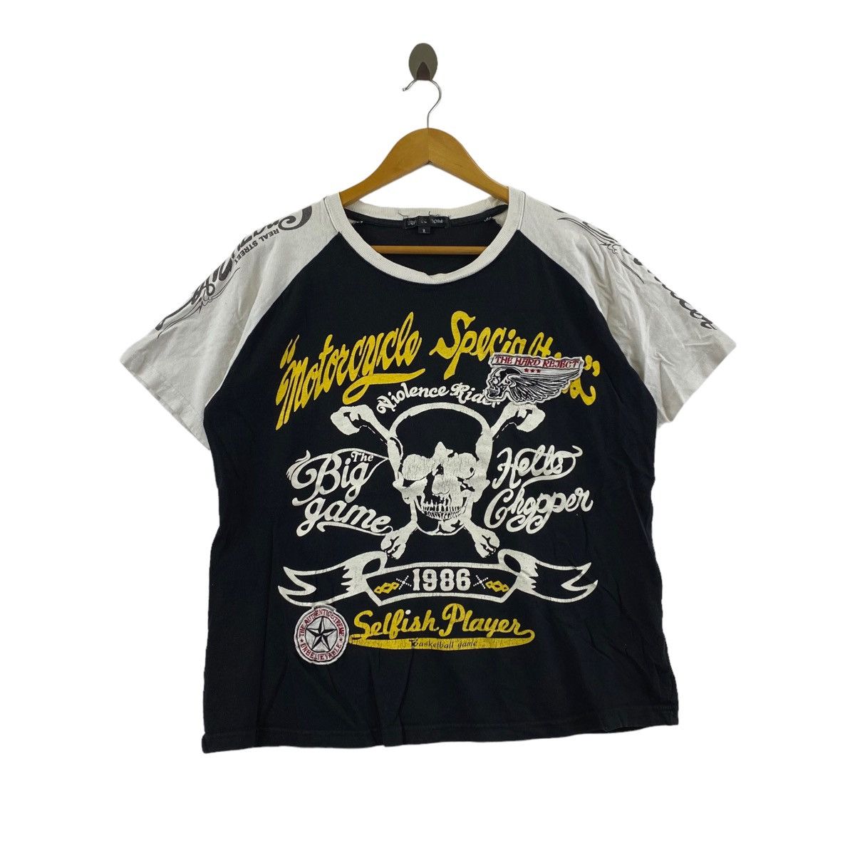 Other 1986 VIOLANCE RIDERS Big Game Hello Chopper Big Print Shirt Size US L / EU 52-54 / 3 - 1 Thumbnail