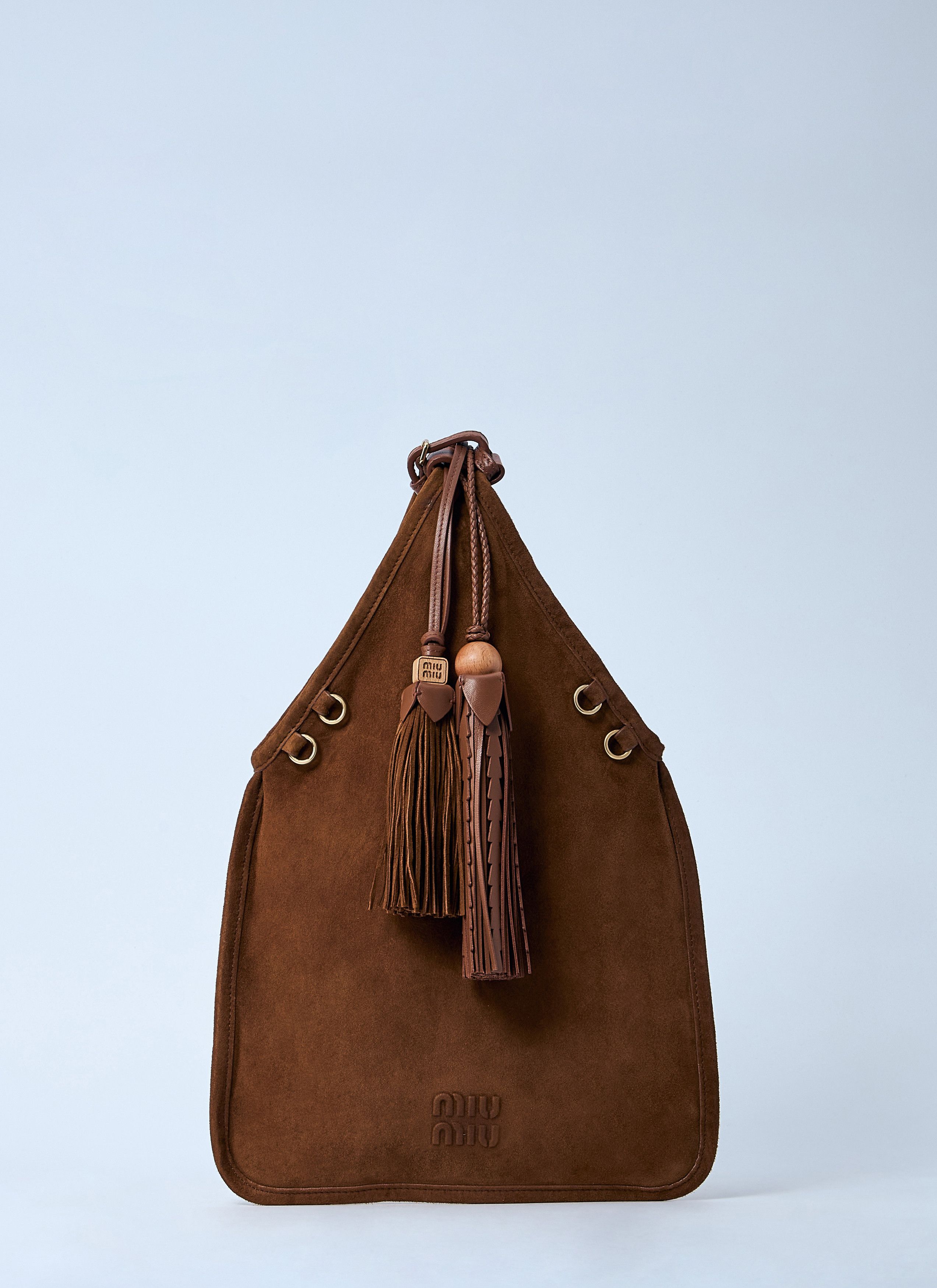 Miu Miu Suede Handbag With Tassels Size ONE SIZE - 1 Thumbnail