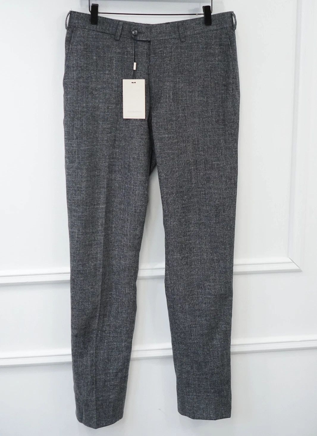 Suitsupply Men Suitsupply Pants Grey Wool Silk Linen Brescia UK/US38 Size 38R - 1 Thumbnail
