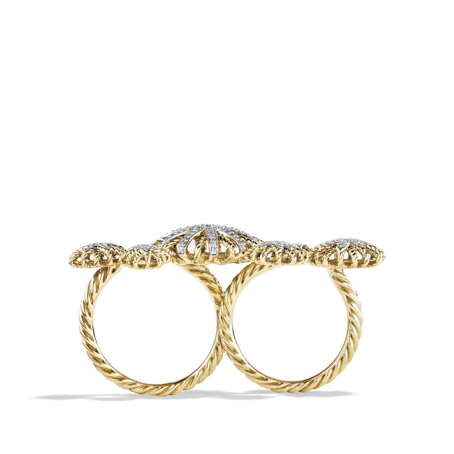 David Yurman o1s1wg111025 R12539/Size 6 / Two Finger Ring in Golden Size ONE SIZE - 2 Thumbnail