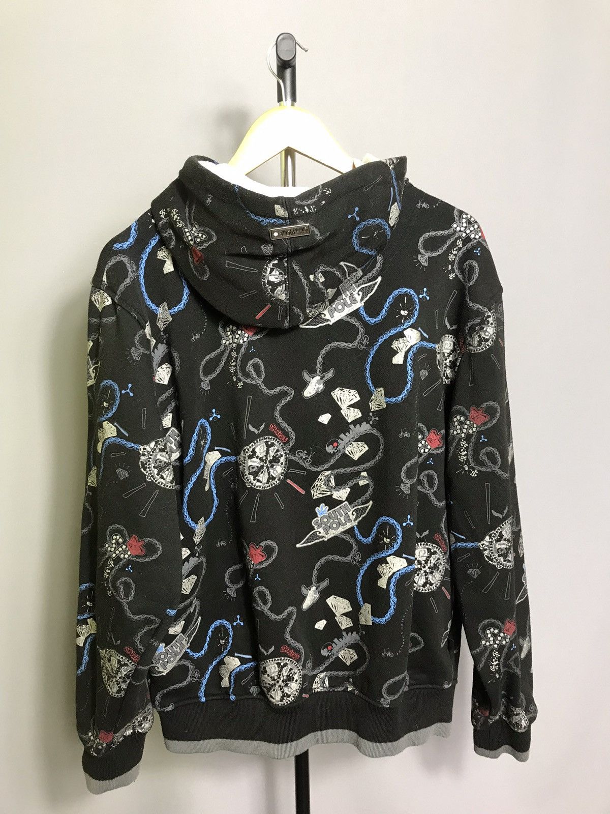 Southpole Vintage Y2K SouthPole Diamond Hoodie Men Full Zip Sweatshirt Size US M / EU 48-50 / 2 - 3 Thumbnail