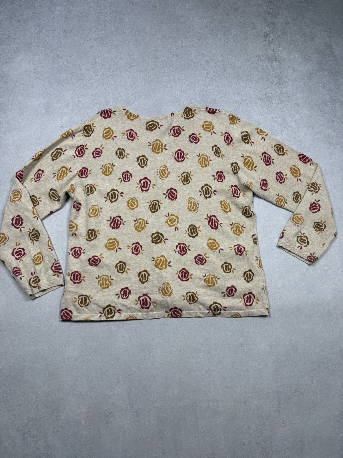 Other Gudrun Sjödén Floral Pattern Cardigan Organic Cotton Beige L Size US L / EU 52-54 / 3 - 13 Thumbnail