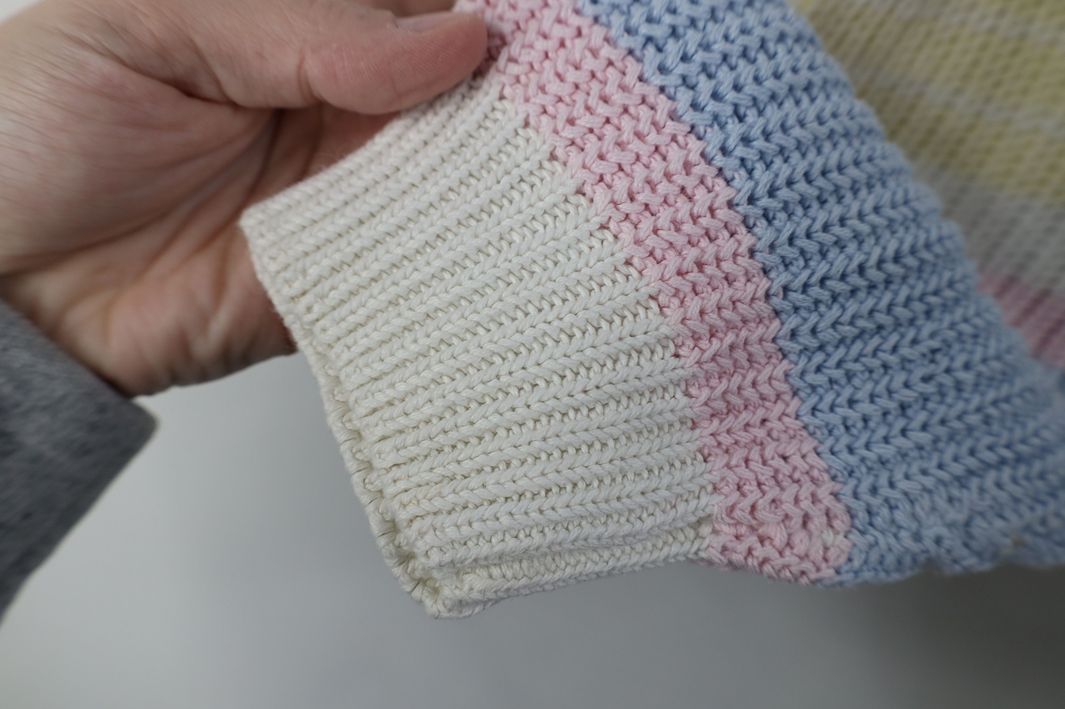 Vintage Vintage 90s Streetwear Pastel Striped Ribbed Knit Sweater Size M / US 6-8 / IT 42-44 - 10 Thumbnail