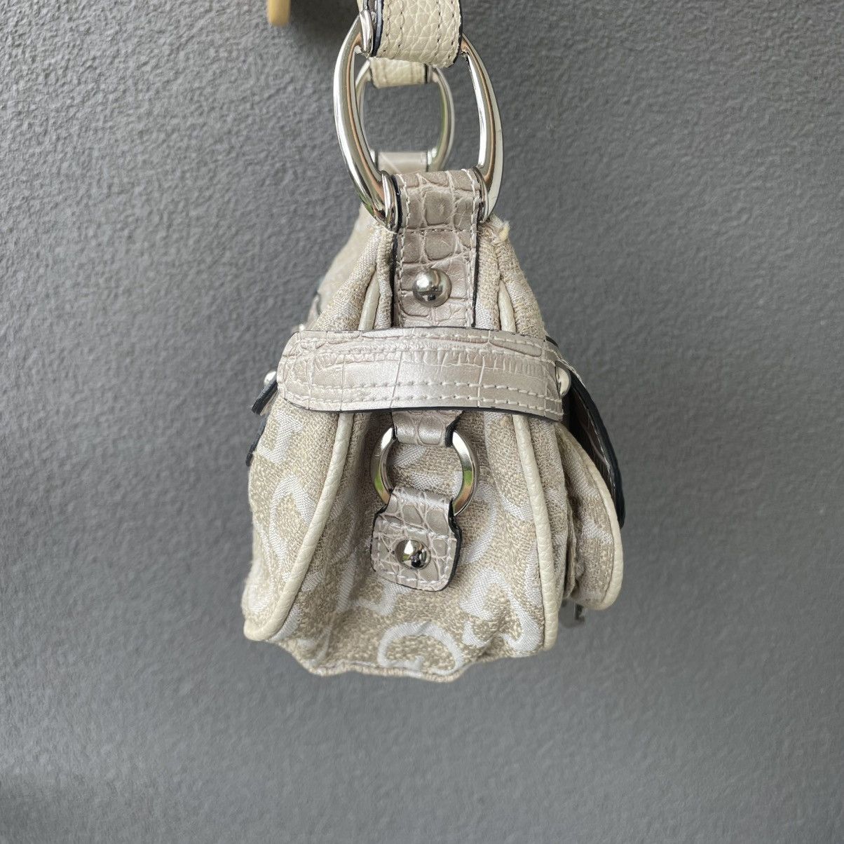 Guess Vintage Handbag Guess Beige Denim Y2K Style Women’s Size ONE SIZE - 8 Thumbnail