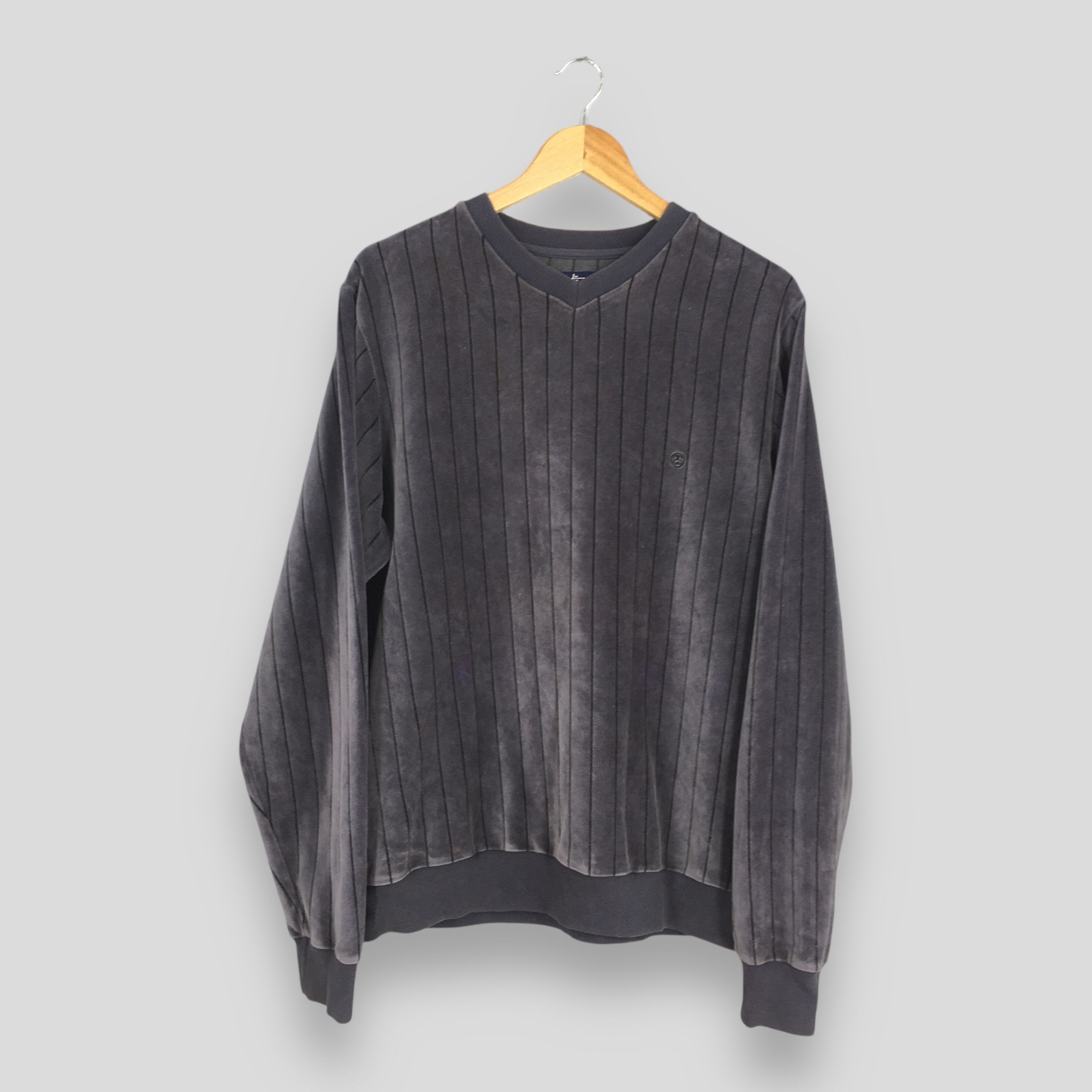Stussy Vintage Y2K Stussy Usa Gray Velvet Sweatshirt Large Size US L / EU 52-54 / 3 - 1 Thumbnail