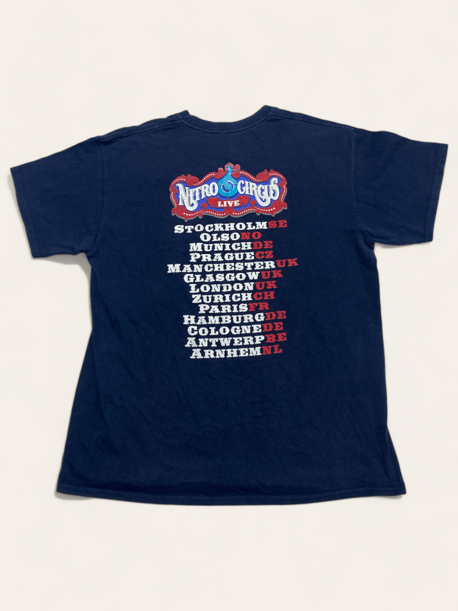 Vintage Vintage NITRO CIRCUS Big Logo Europe Tour T Shirt Navy Faded Size US M / EU 48-50 / 2 - 4 Thumbnail