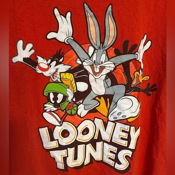 Other Looney Tunes Red T-Shirt – Bugs Bunny, Daffy Duck – Size XL Size US XL / EU 56 / 4 - 5 Thumbnail