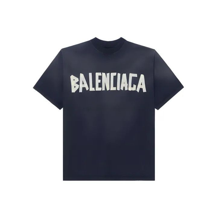 Balenciaga Balenciaga Black Logo Crew Neck Short Sleeve T-Shirt Size US M / EU 48-50 / 2 - 1 Thumbnail