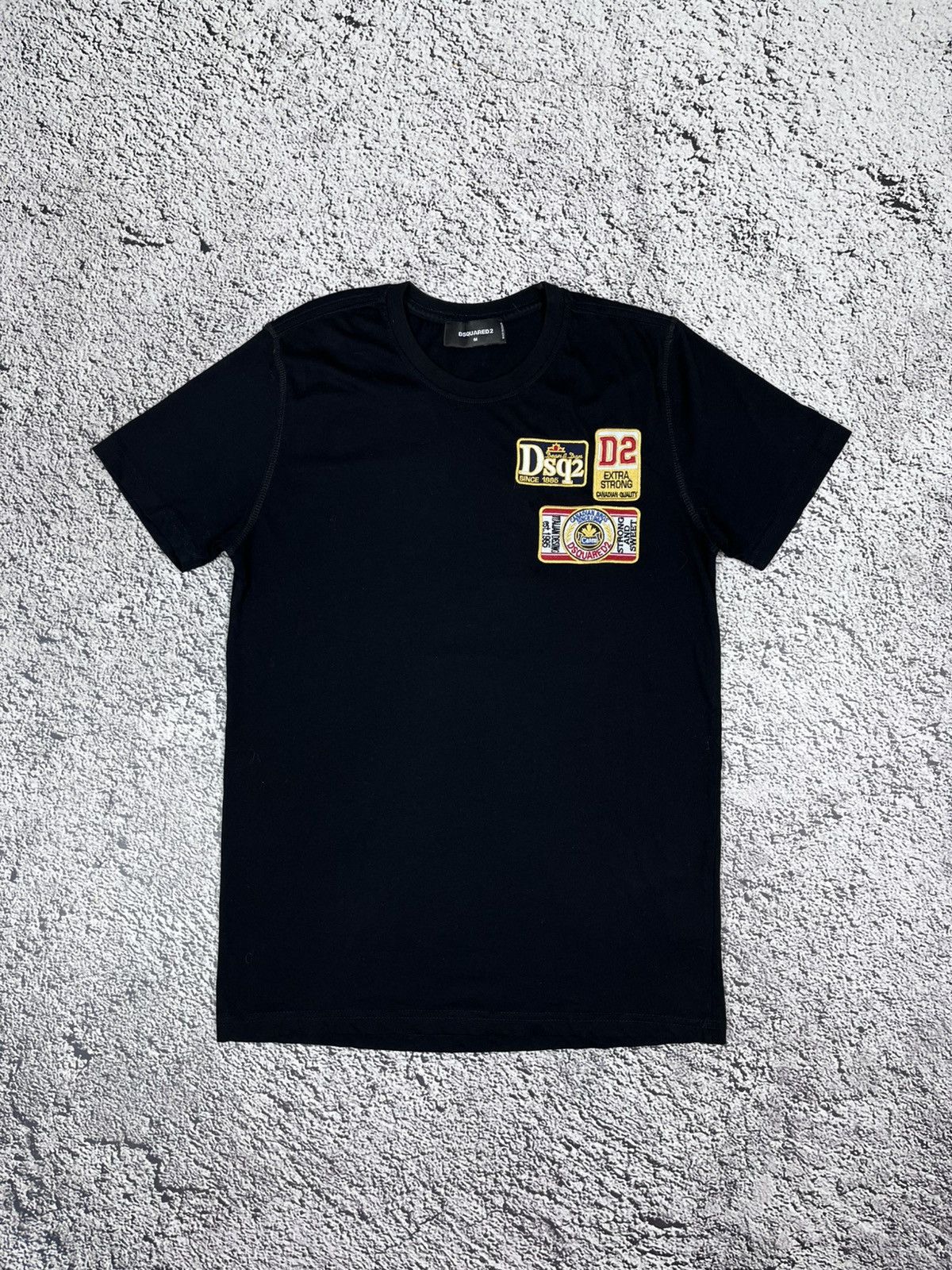 Dsquared2 DSQUARED2 black patched logo T-shirt size M Size US M / EU 48-50 / 2 - 1 Thumbnail