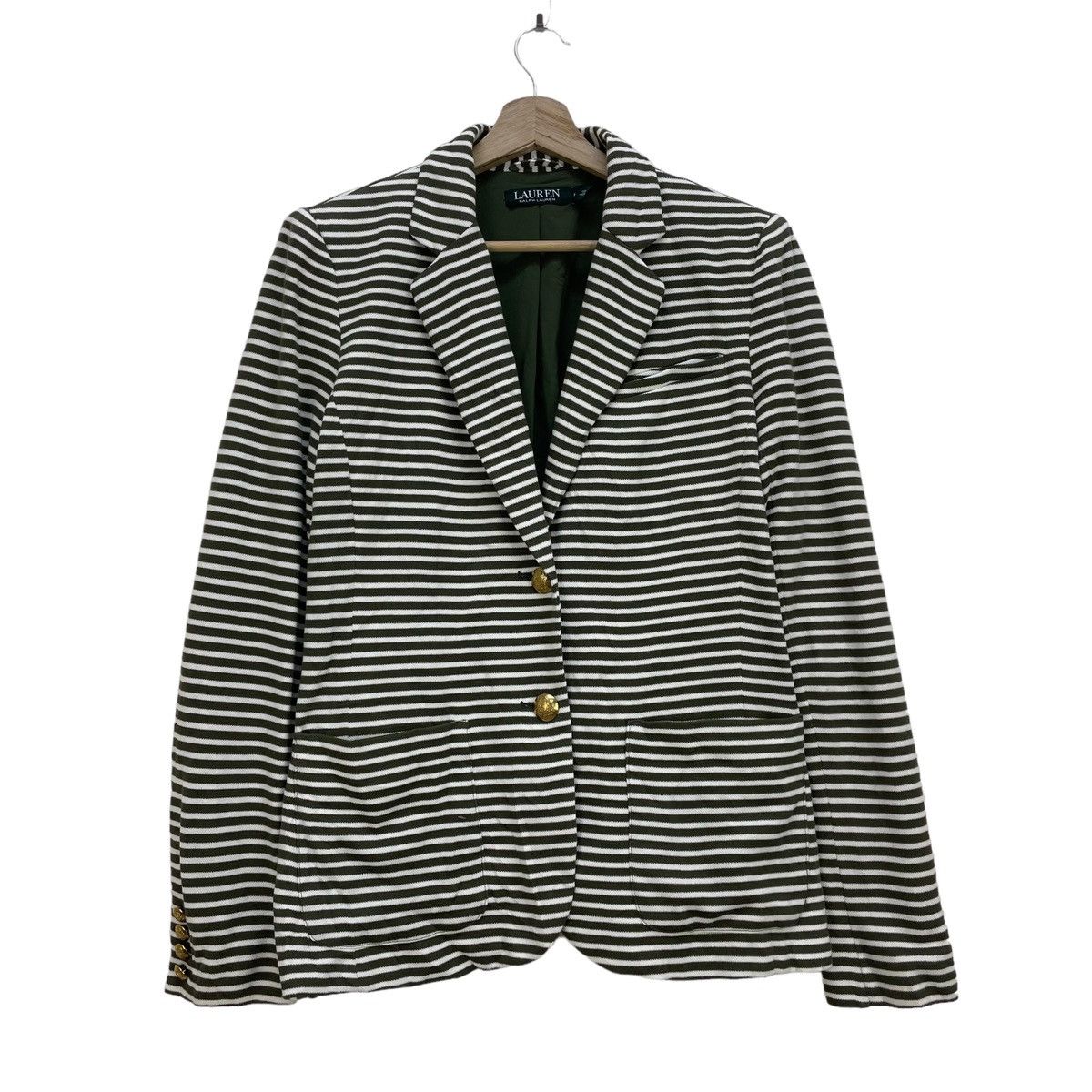 🔥Ralph Lauren Stripes Green Jacket