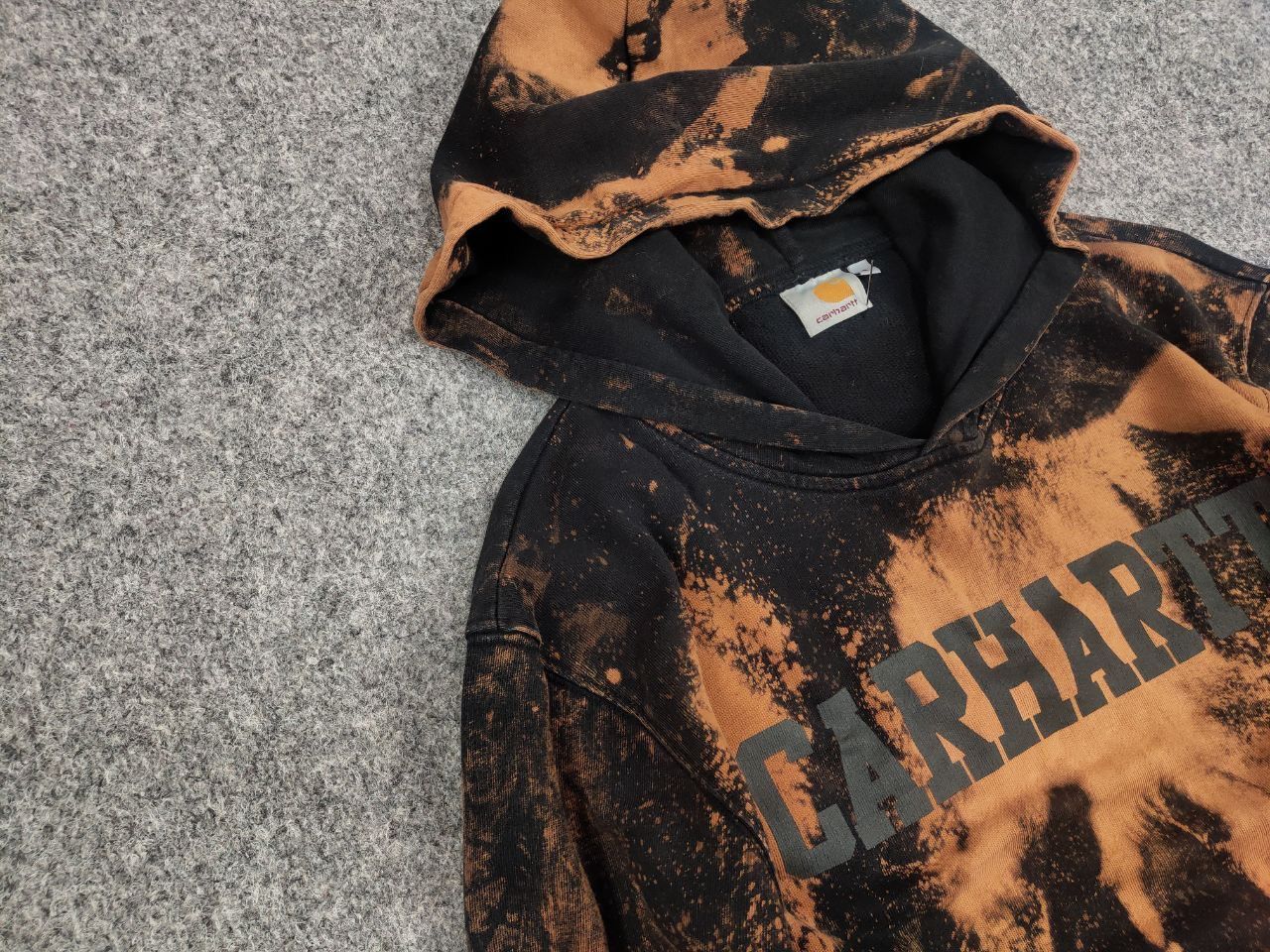 Carhartt Carhartt Tie-dye Black Logo college Hooded Sweat Vintage Size US M / EU 48-50 / 2 - 8 Thumbnail