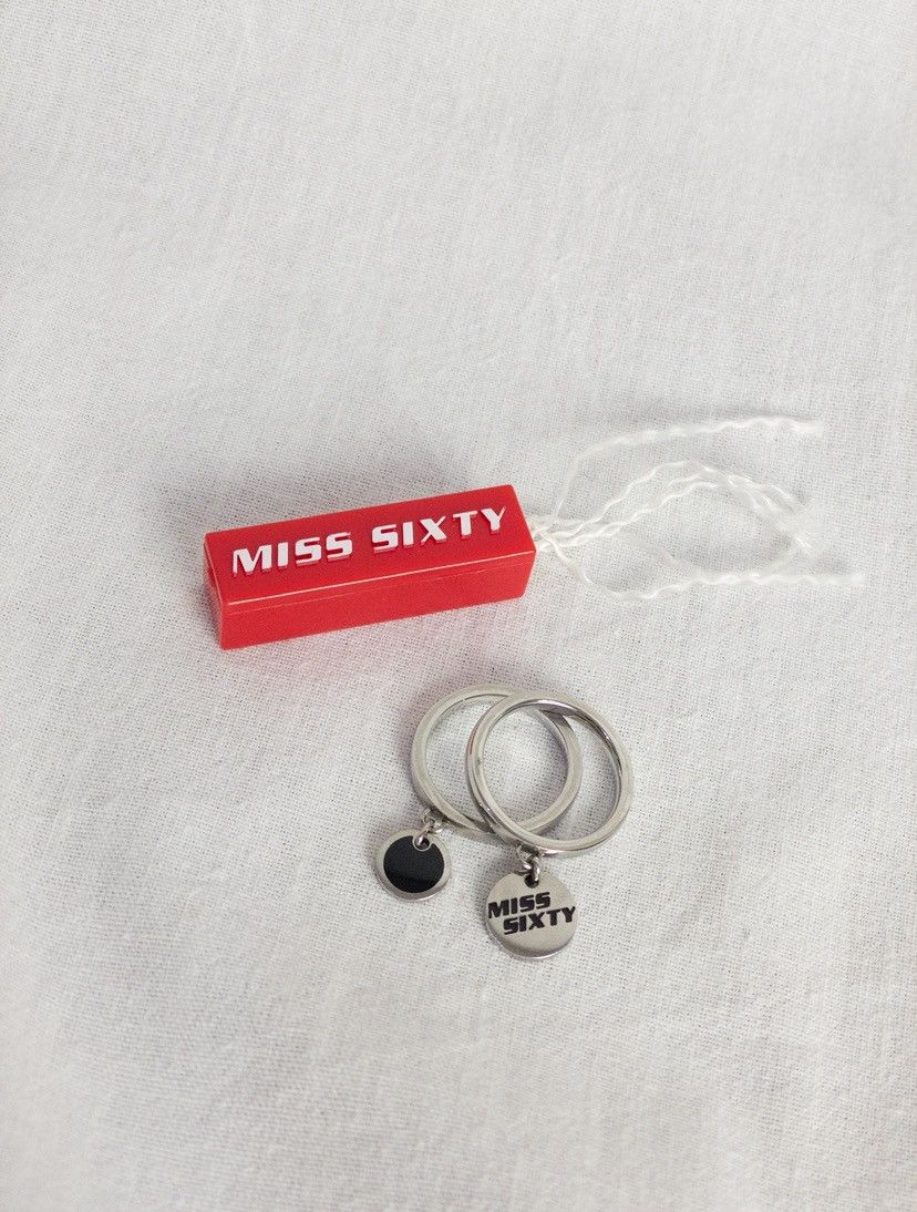 Miss Sixty Set of Miss 60 stainless steel rings y2k 2000s vintage Size ONE SIZE - 10 Thumbnail