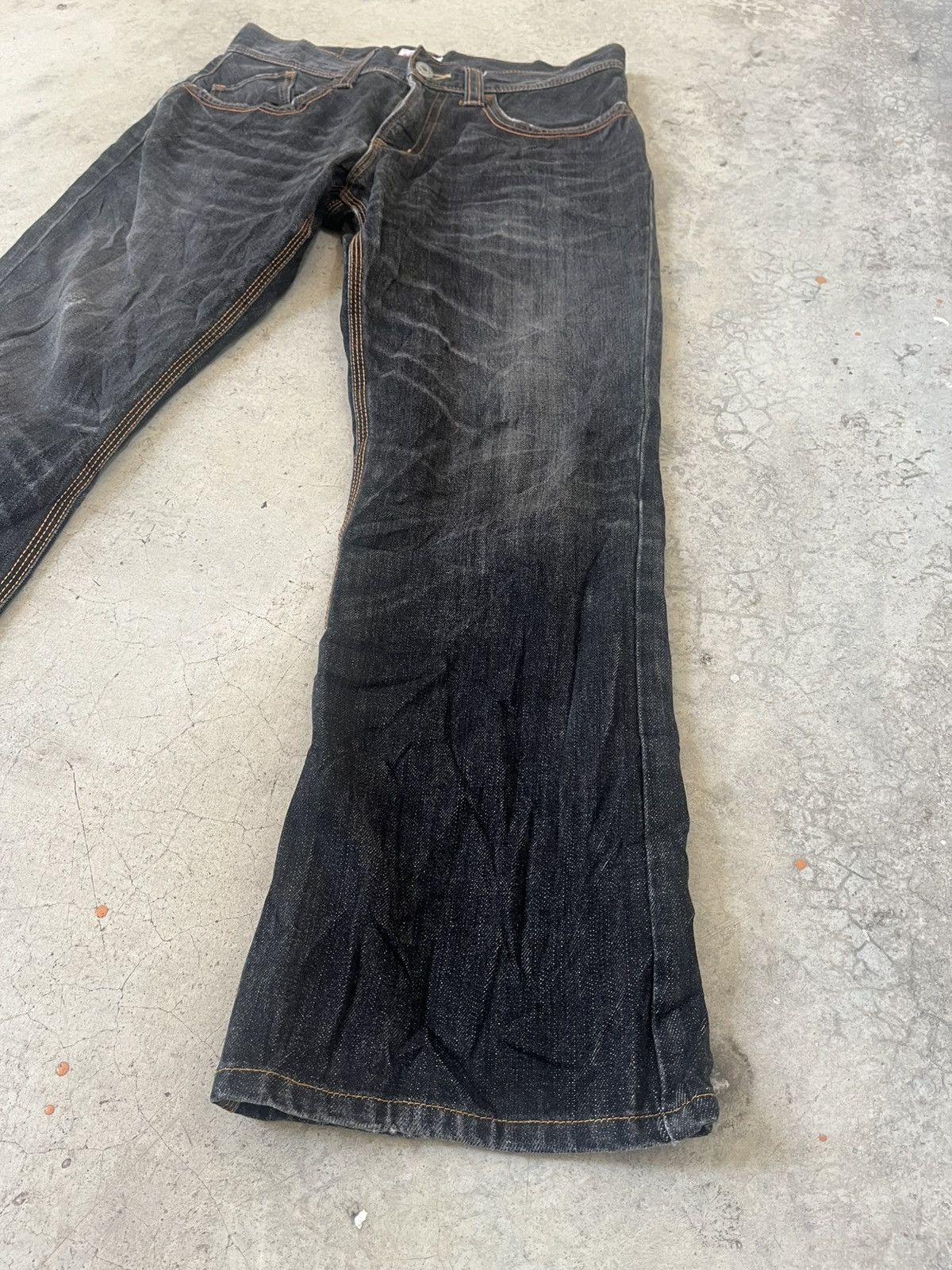 Edwin Edwin Flare Distressed Clawmark faded Vintage Pants Size US 34 / EU 50 - 2 Thumbnail