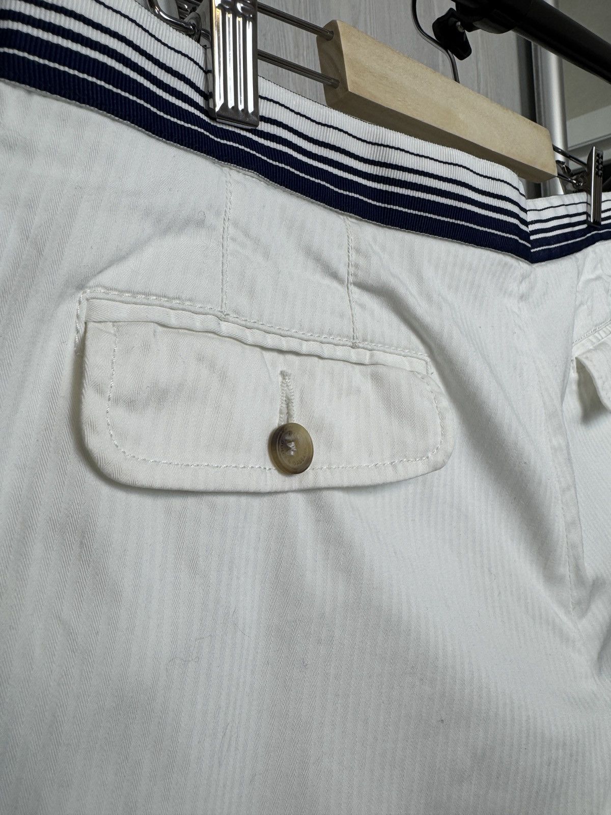 Dolce & Gabbaba white striped cotton luxury shorts size 50