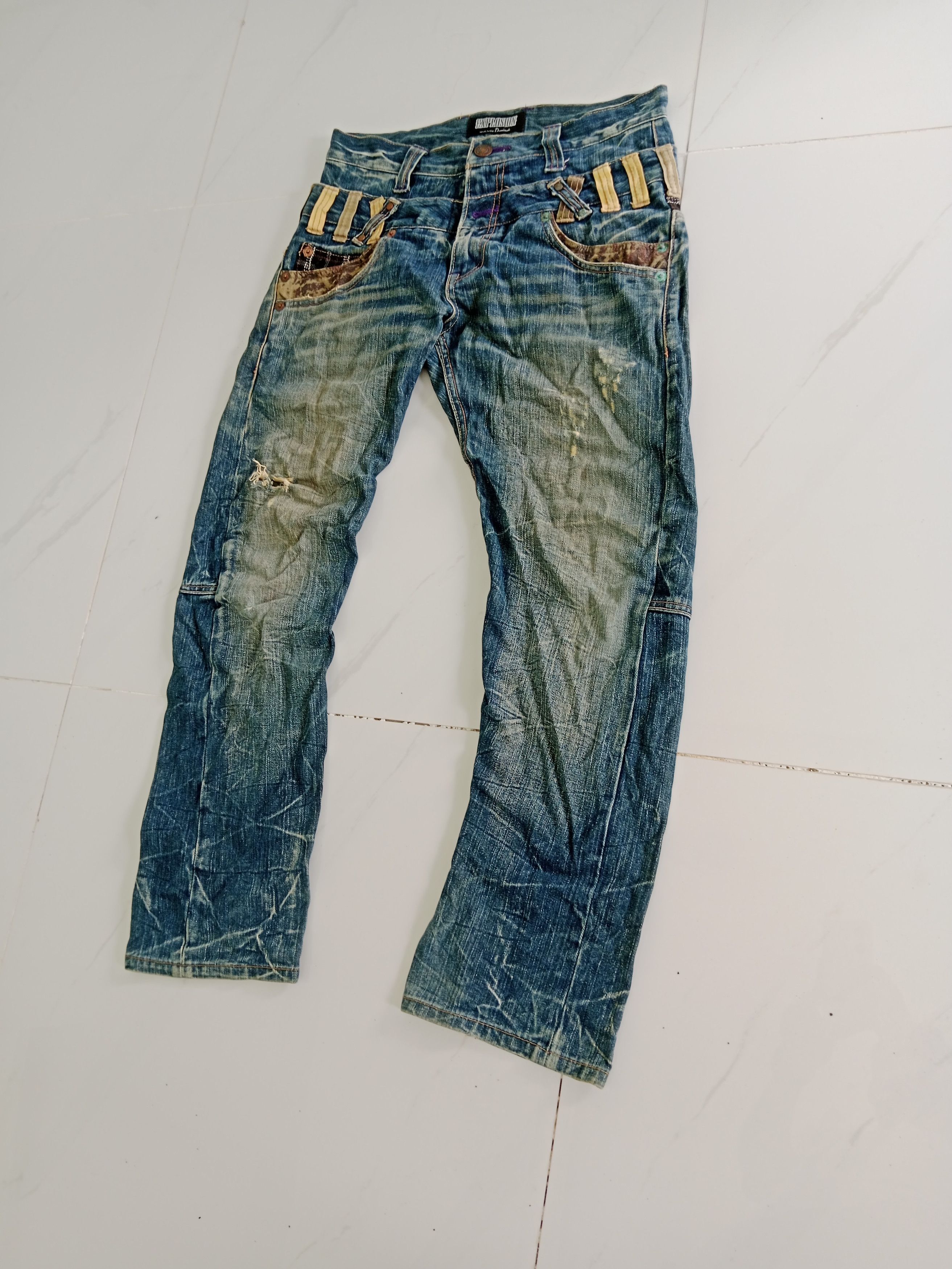 If Six Was Nine Explosion Double Waist Jeans Japanese Brand Size US 31 - 5 Thumbnail