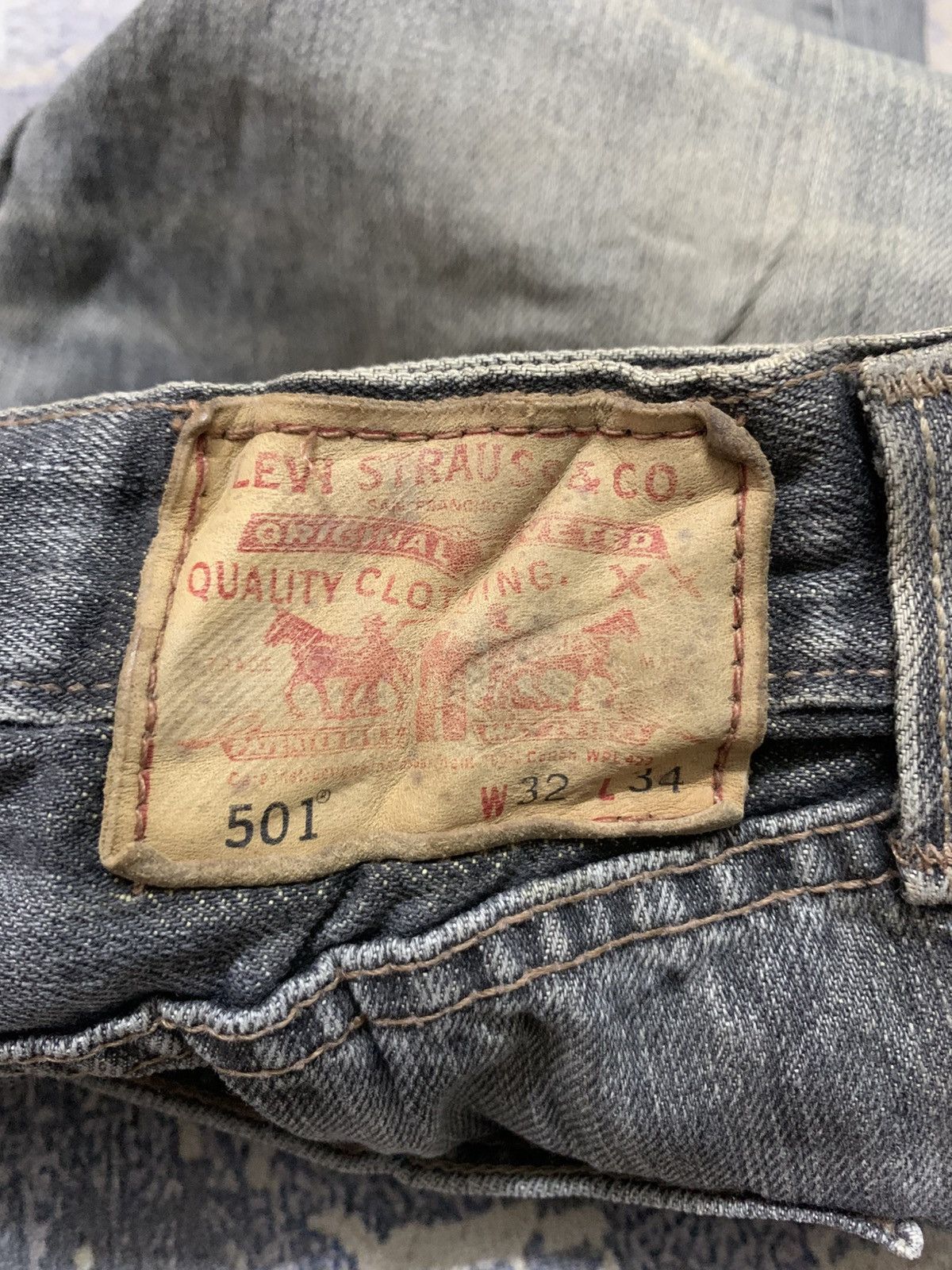 Levi's Vintage Levis 501 Mud Washed Repaired Denim W31 Size US 31 - 12 Thumbnail