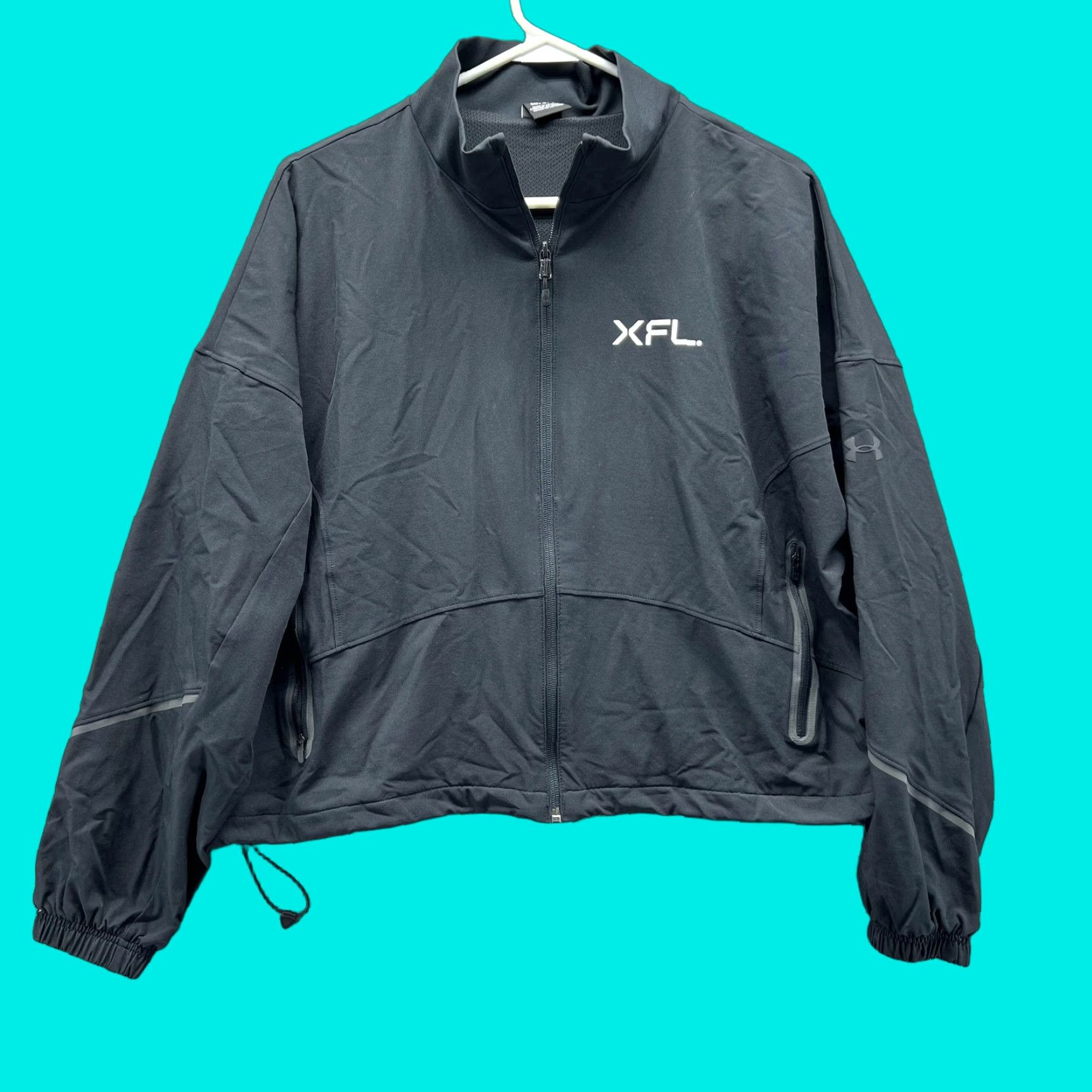 Under Armour Under Armour XFL Jacket Womens Large Black Full Zip Windbreaker Football Size L / US 10 / IT 46 - 1 Thumbnail