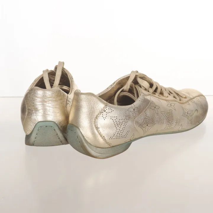 Louis Vuitton Louis Vuitton Gold Casual Lace-up Sneakers for All -2508 Size US 5.5 / EU 38 - 1 Thumbnail