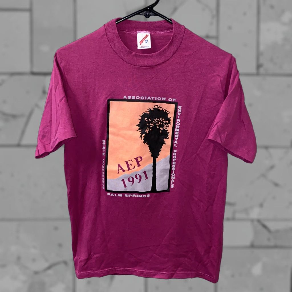 Jerzees VINTAGE Jerzees T-Shirt Women Pink AEP 1991 Graphic Size M, Short Sleeve, Cotton/Polyester, Regular Fit, Basic, Women, Casual Size M / US 6-8 / IT 42-44 - 1 Thumbnail