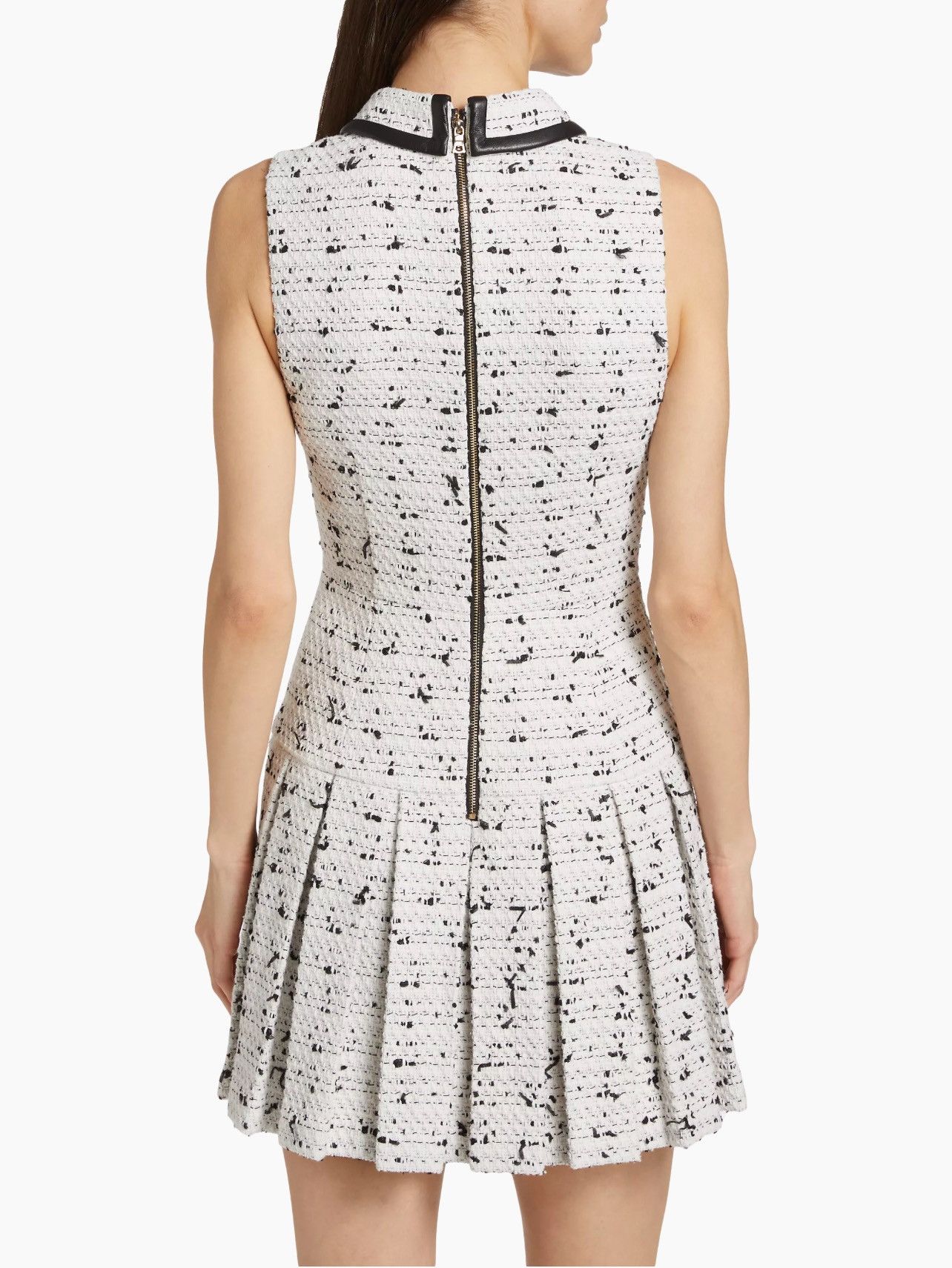 Alice + Olivia Alice + Olivia Ellis Tweed Pleated Minidress size 4 Size S / US 4 / IT 40 - 5 Thumbnail